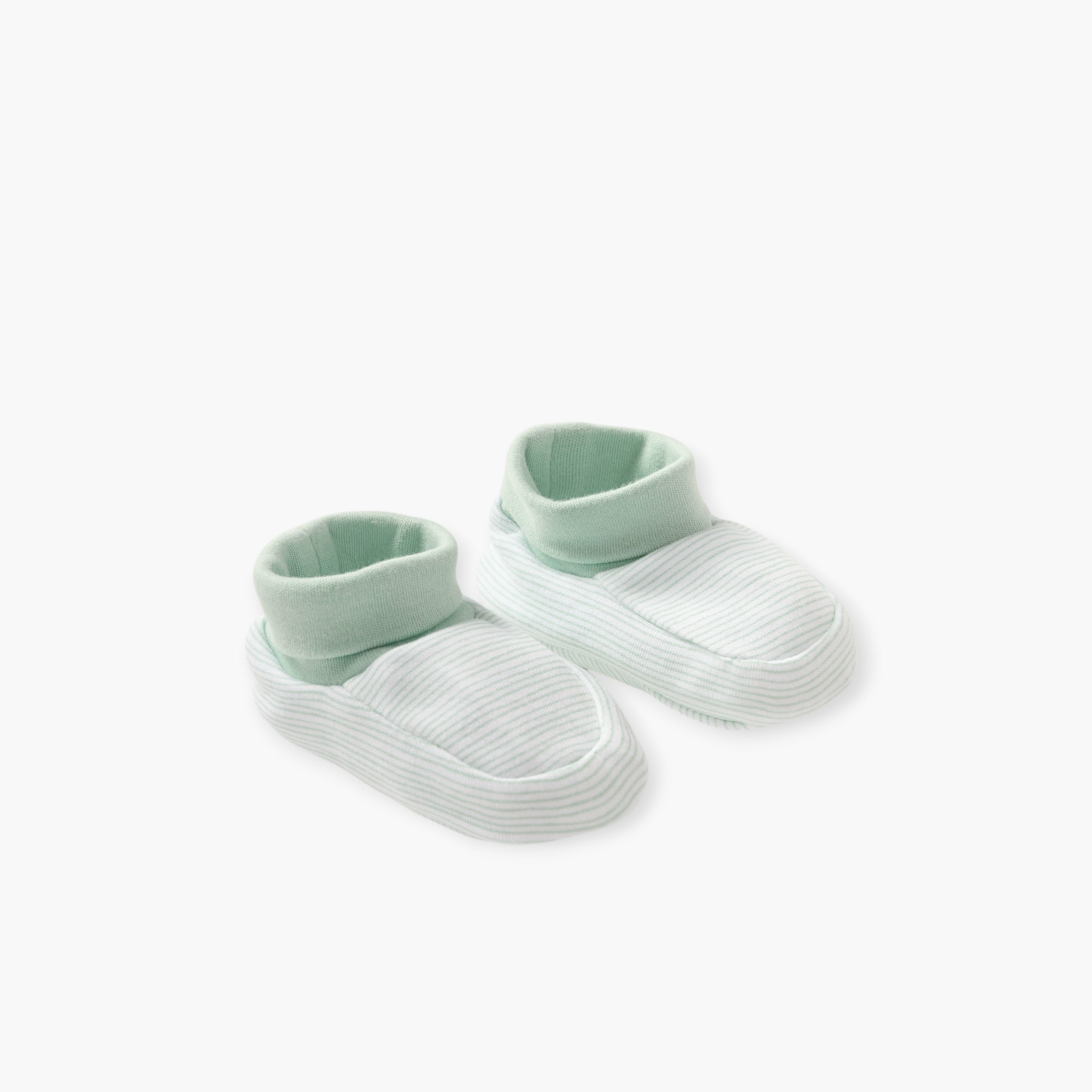 Juniors Striped Slip-On Booties-baby-boys-shoes-booties-image-2