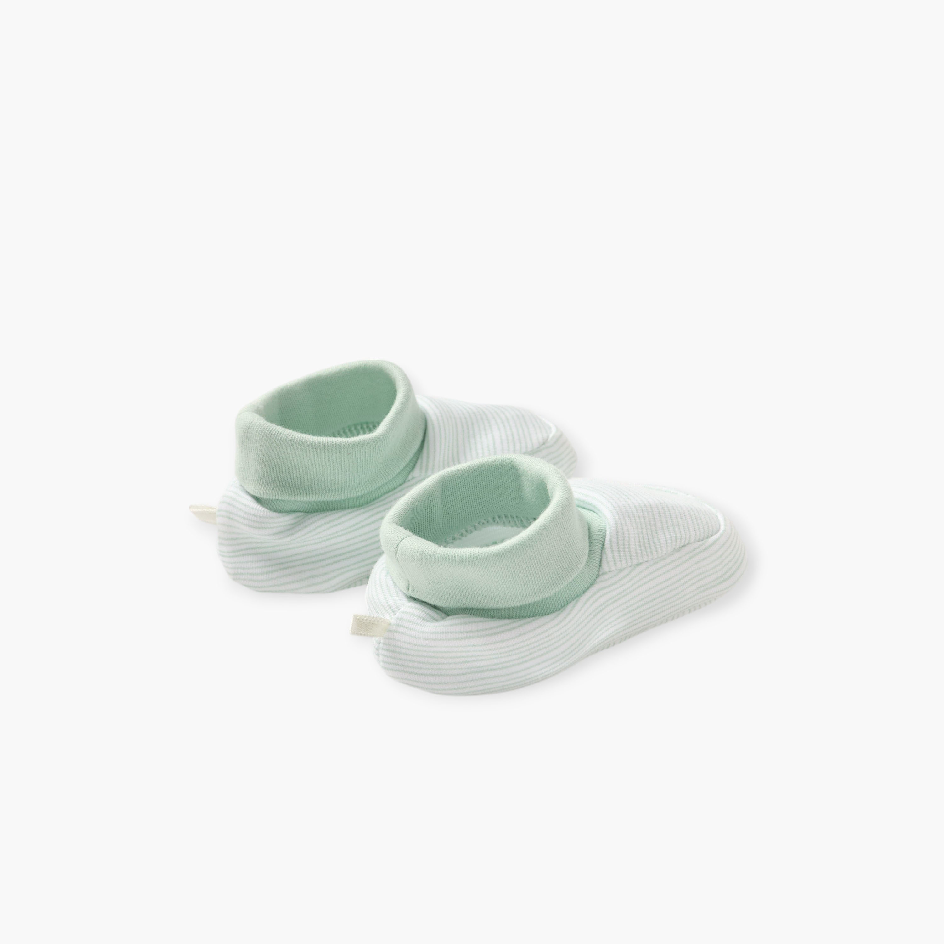Juniors Striped Slip-On Booties-baby-boys-shoes-booties-image-3