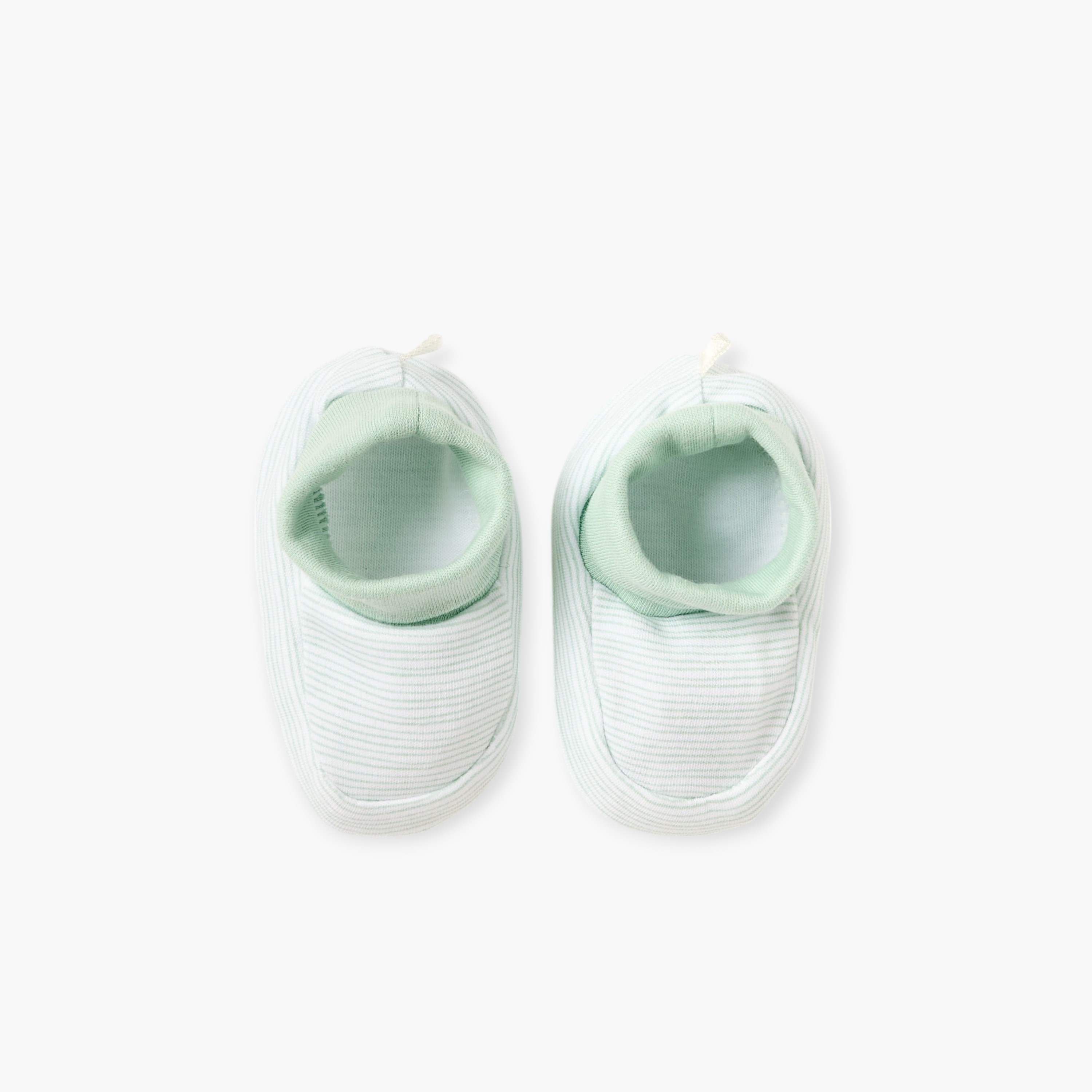 Juniors Striped Slip-On Booties-baby-boys-shoes-booties-image-5