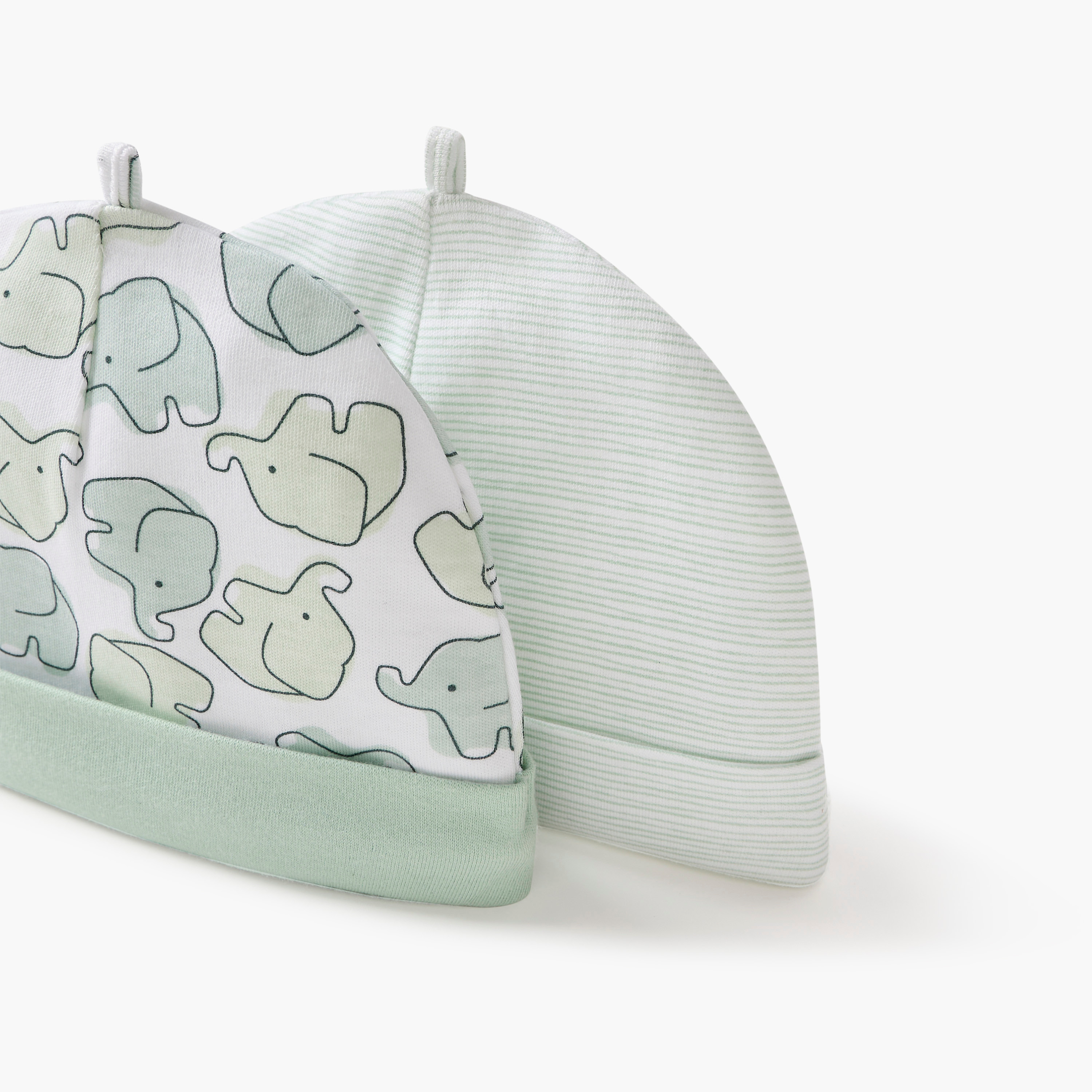 Juniors Printed Beanie Cap - Set of 2-baby-boys-accessories-caps-image-4