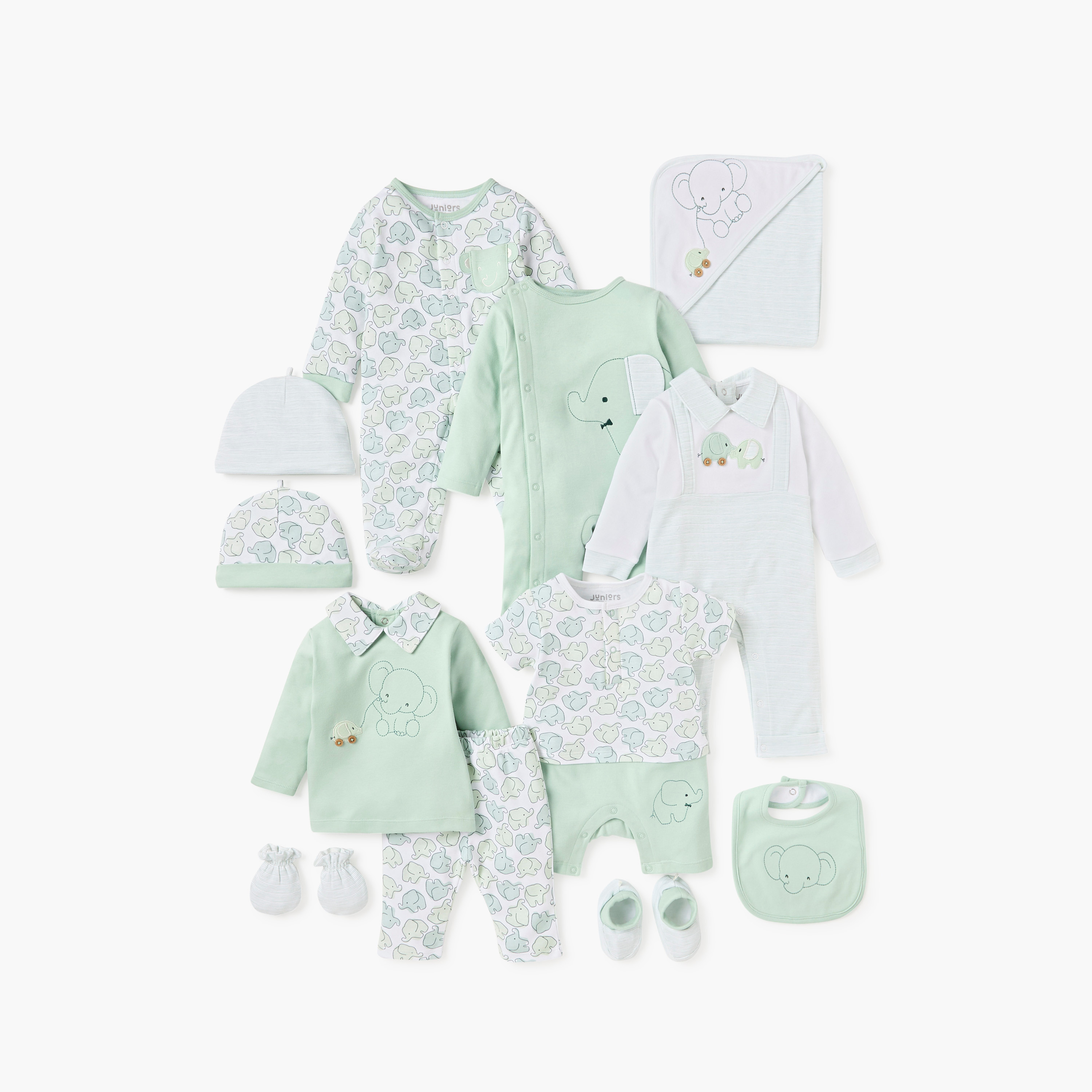 Juniors Elephant Embroidered Bib with Snap Button Closure-baby-feeding-bibs-image-5