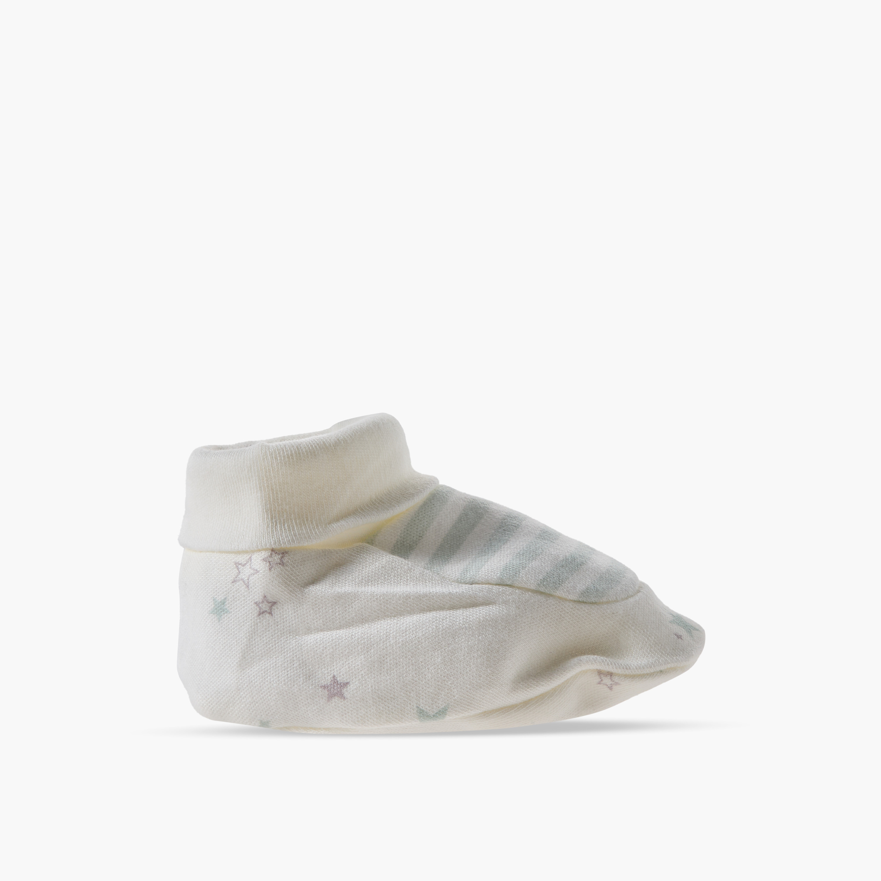 Juniors Booties with Star Print-baby-girls-shoes-booties-image-3