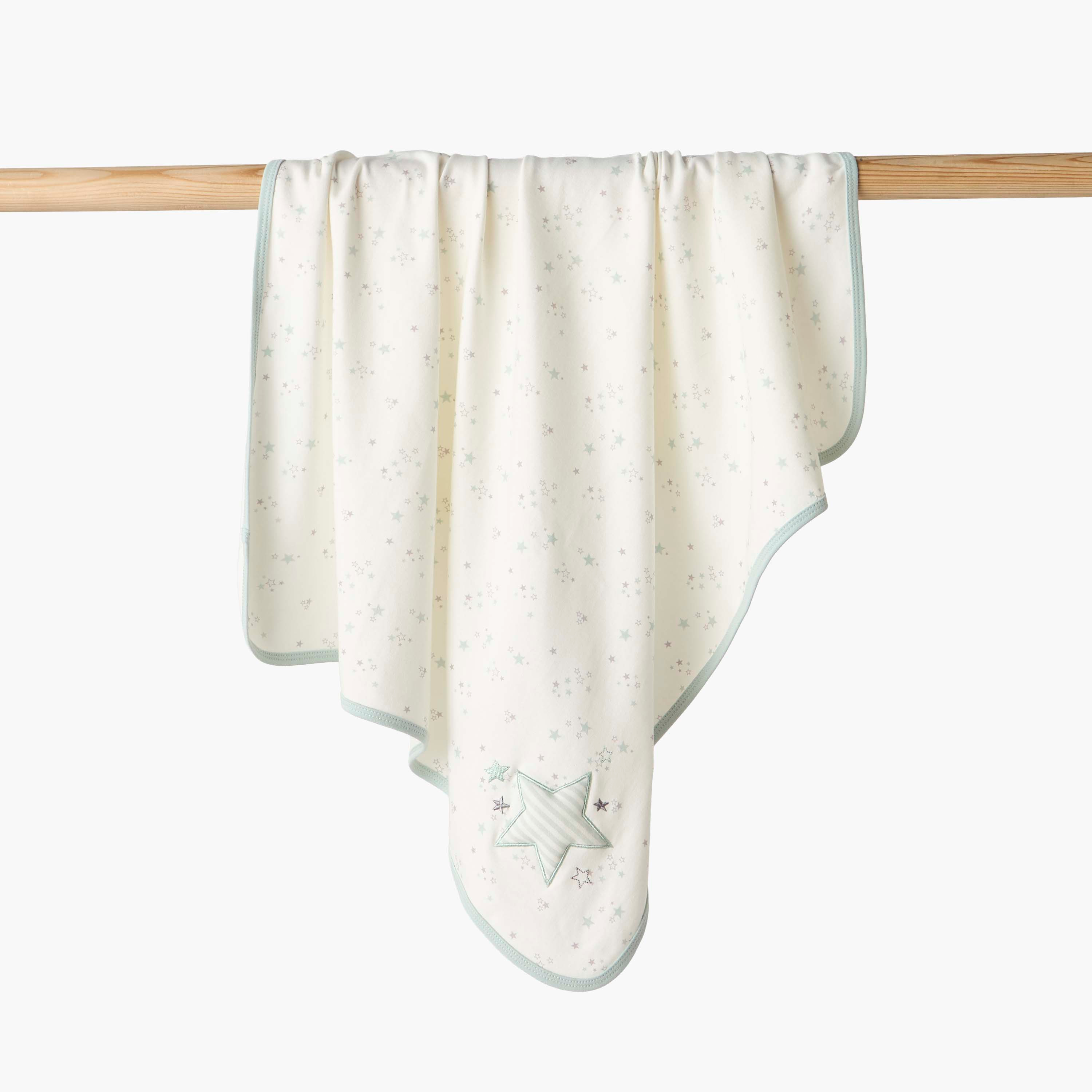 Juniors Receiving Blanket with Star Print-baby-nursery-blanketsandswaddles-receivingblankets-image-1