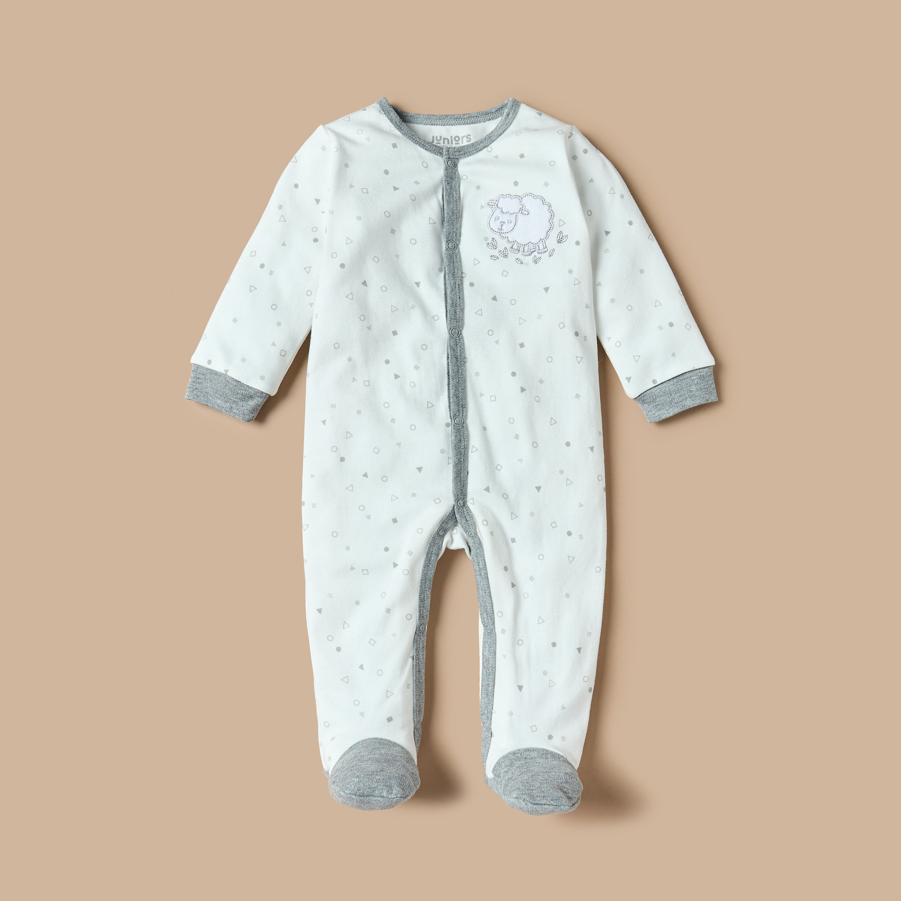 Juniors All-Over Print Closed Feet Sleepsuit with Long Sleeves-baby-boys-clothing-nightwear-sleepsuits-image-1