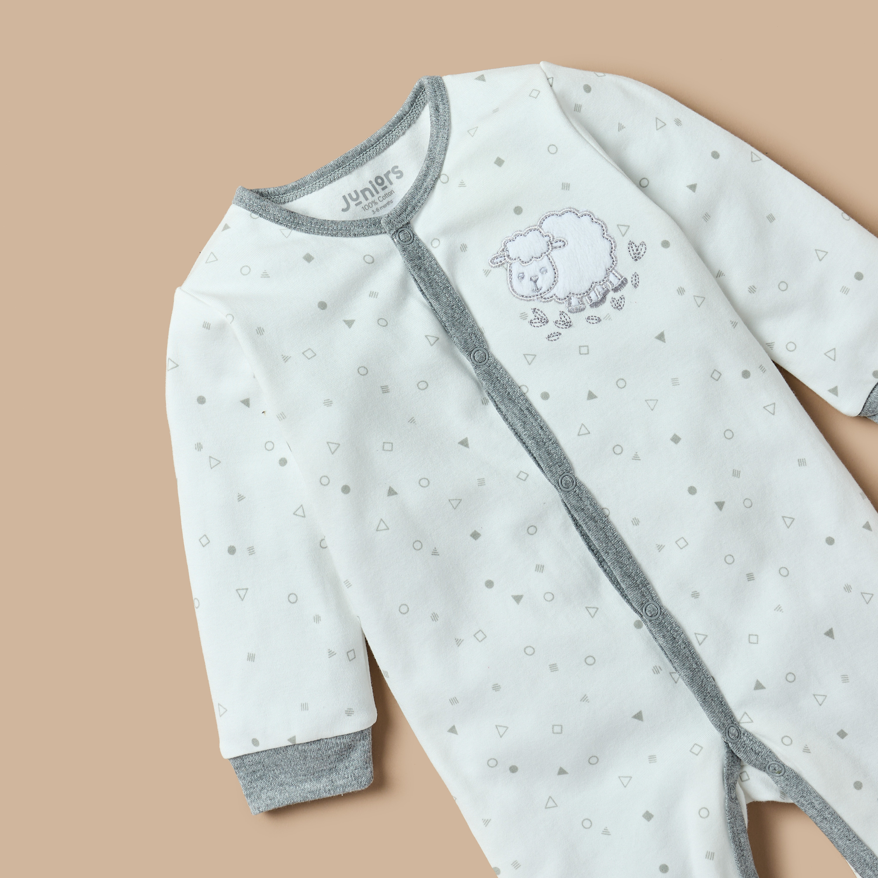 Juniors All-Over Print Closed Feet Sleepsuit with Long Sleeves-baby-boys-clothing-nightwear-sleepsuits-image-2