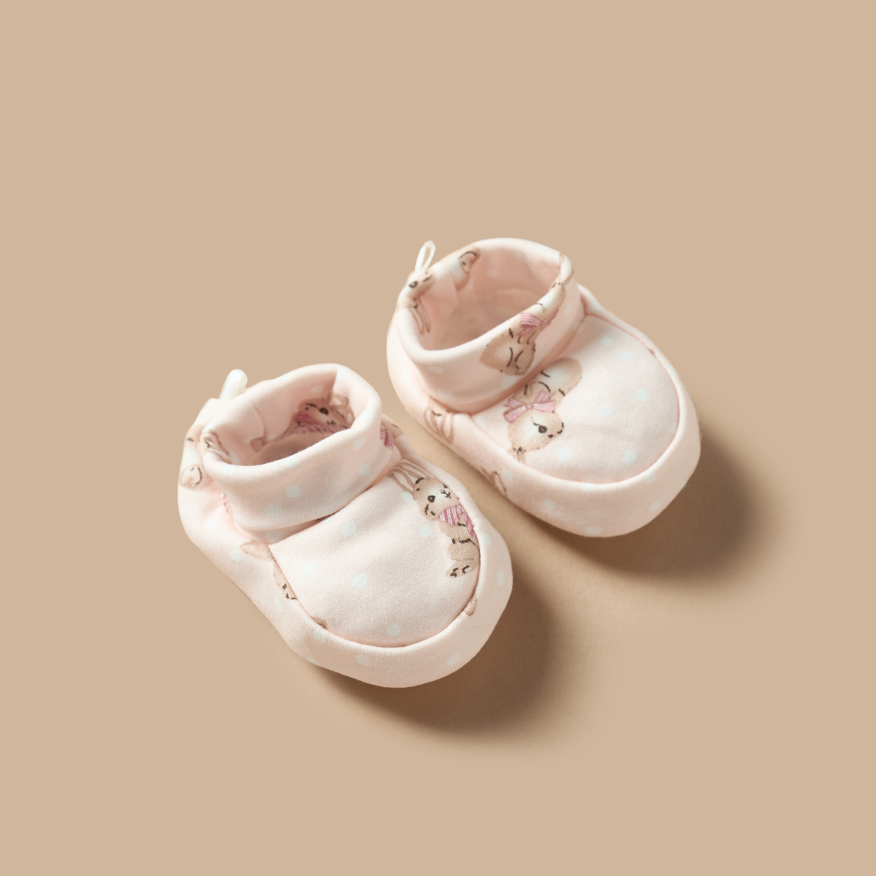Juniors All-Over Bunny Print Booties-baby-girls-shoes-booties-image-2