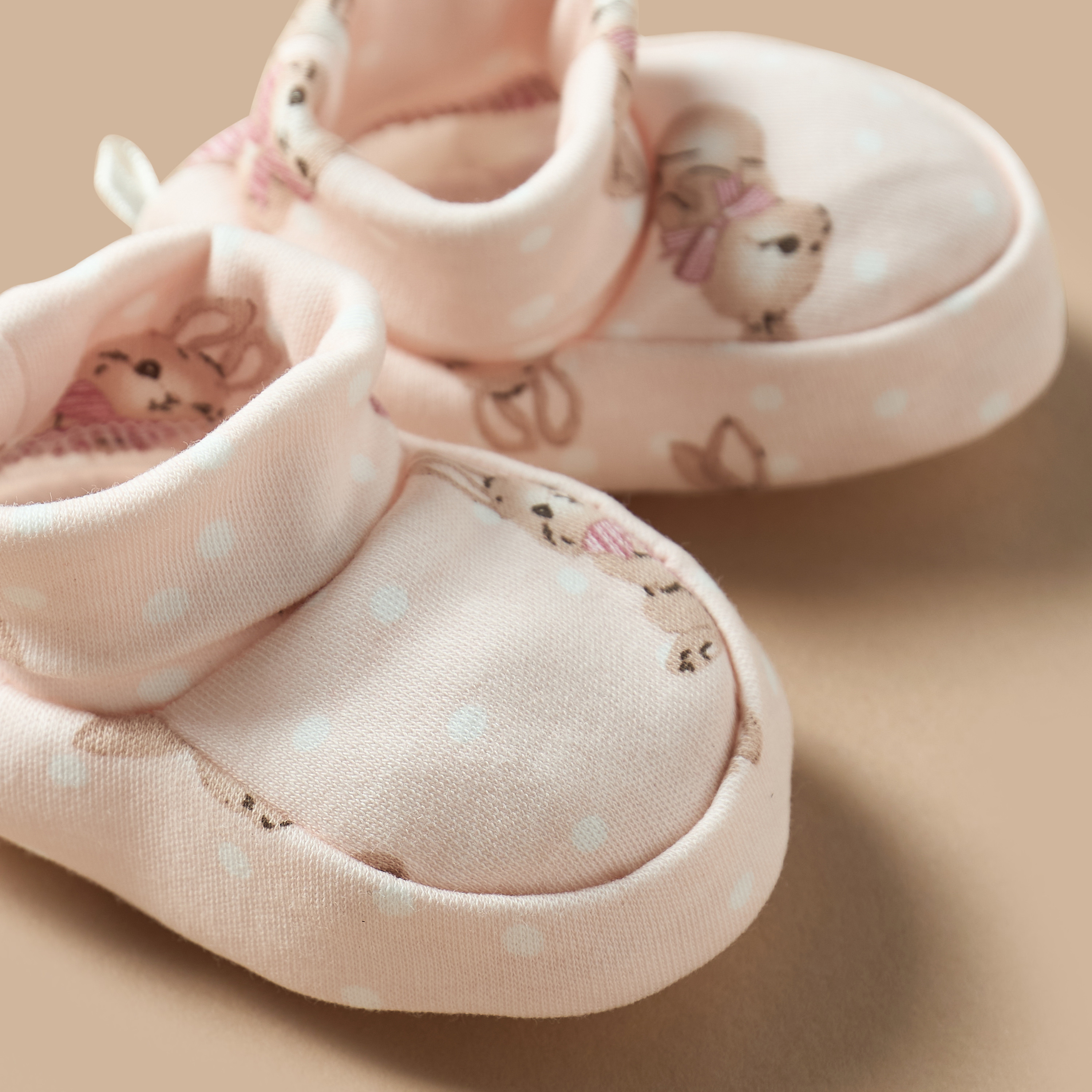 Juniors All-Over Bunny Print Booties-baby-girls-shoes-booties-image-4
