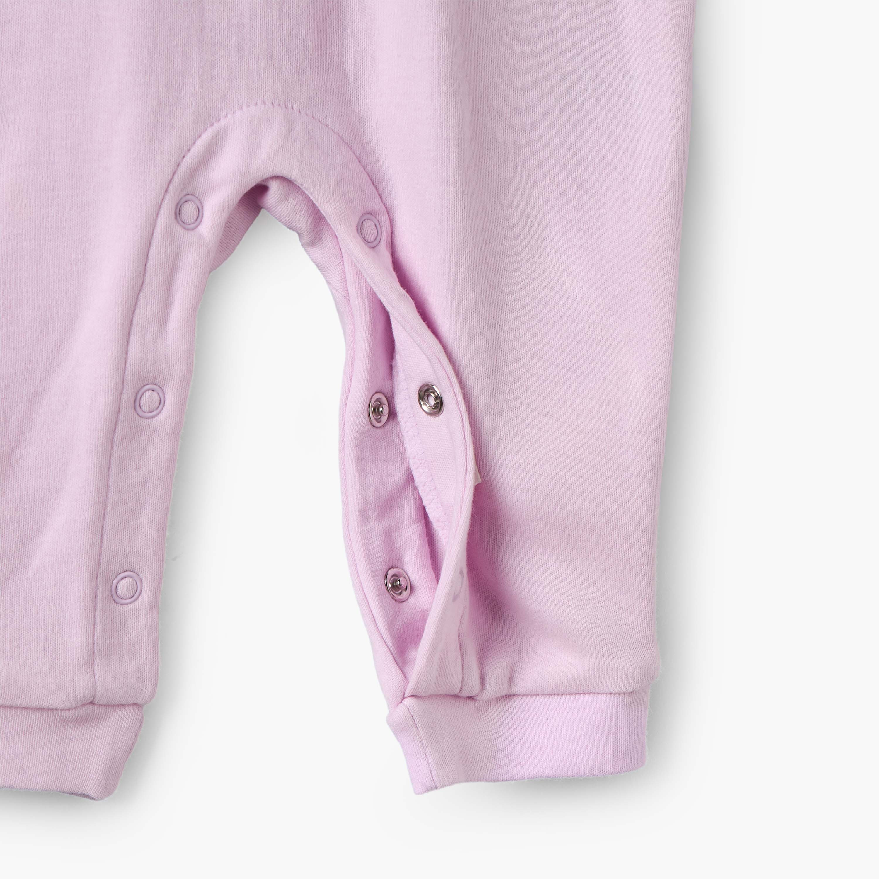 Juniors Cotton Round Neck Long Sleeves Sleepsuit with Floral Print-baby-girls-clothing-nightwear-sleepsuits-image-4