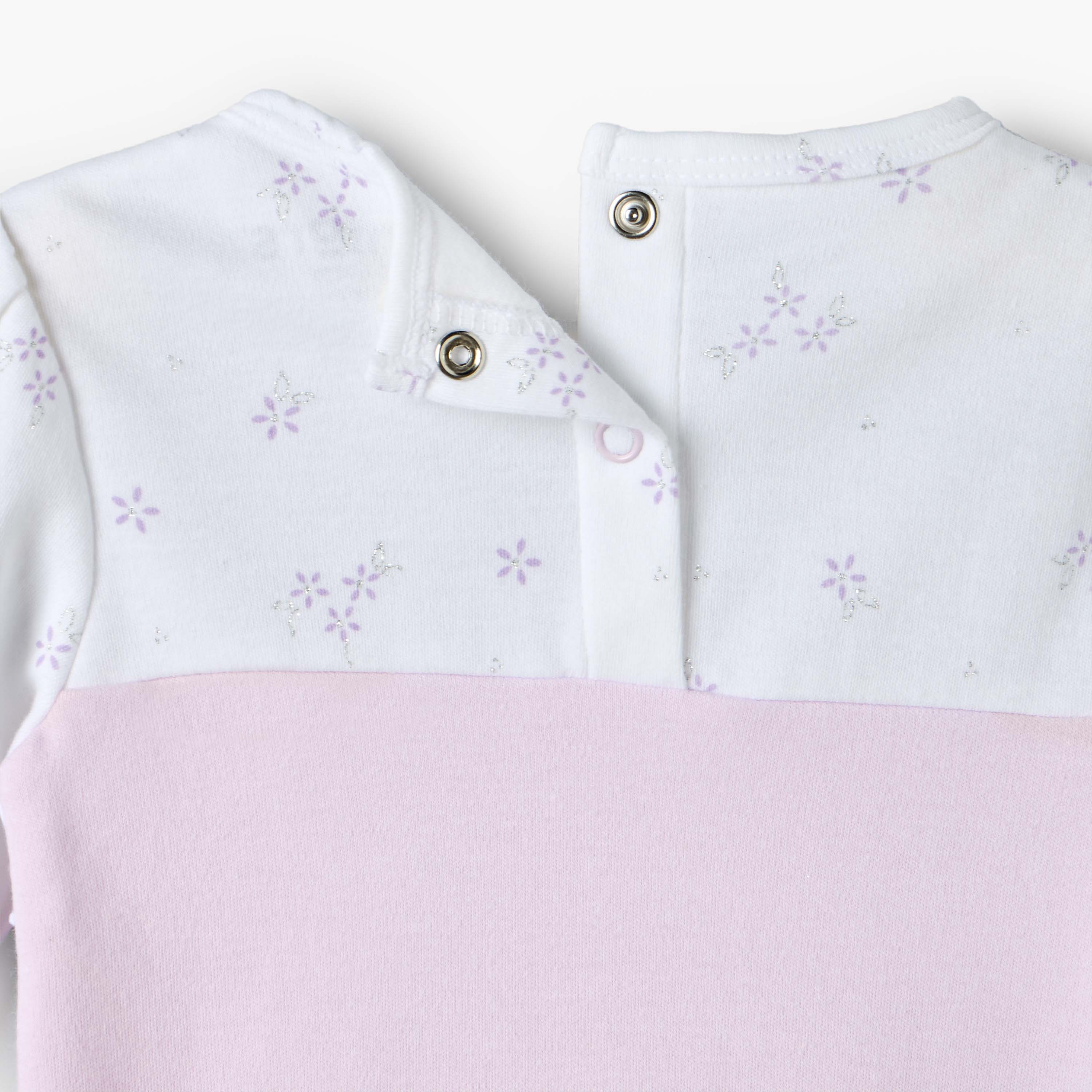 Juniors Cotton Round Neck Long Sleeves Sleepsuit with Floral Print-baby-girls-clothing-nightwear-sleepsuits-image-5
