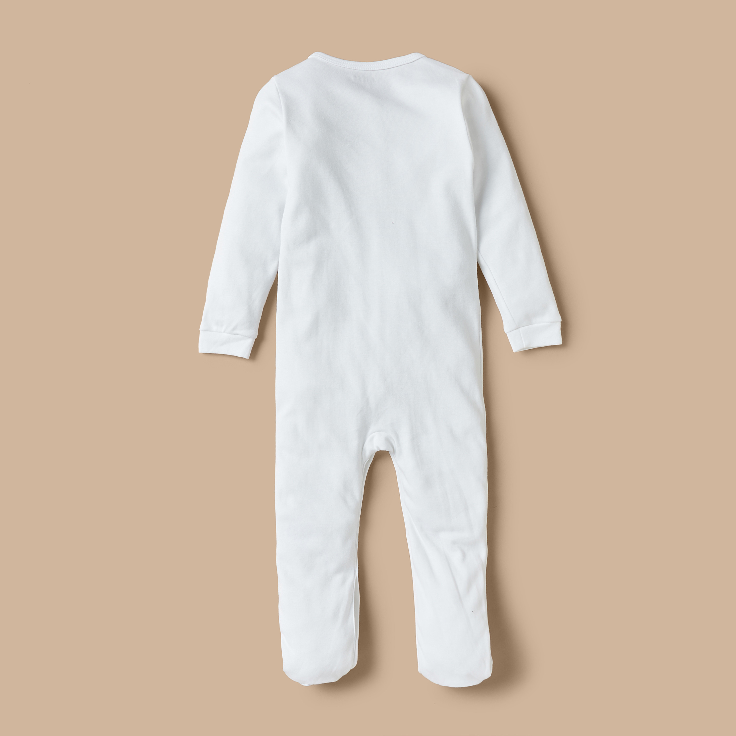 Juniors Printed Closed Feet Sleepsuit with Bow Detail and Button Closure-baby-boys-clothing-nightwear-sleepsuits-image-2