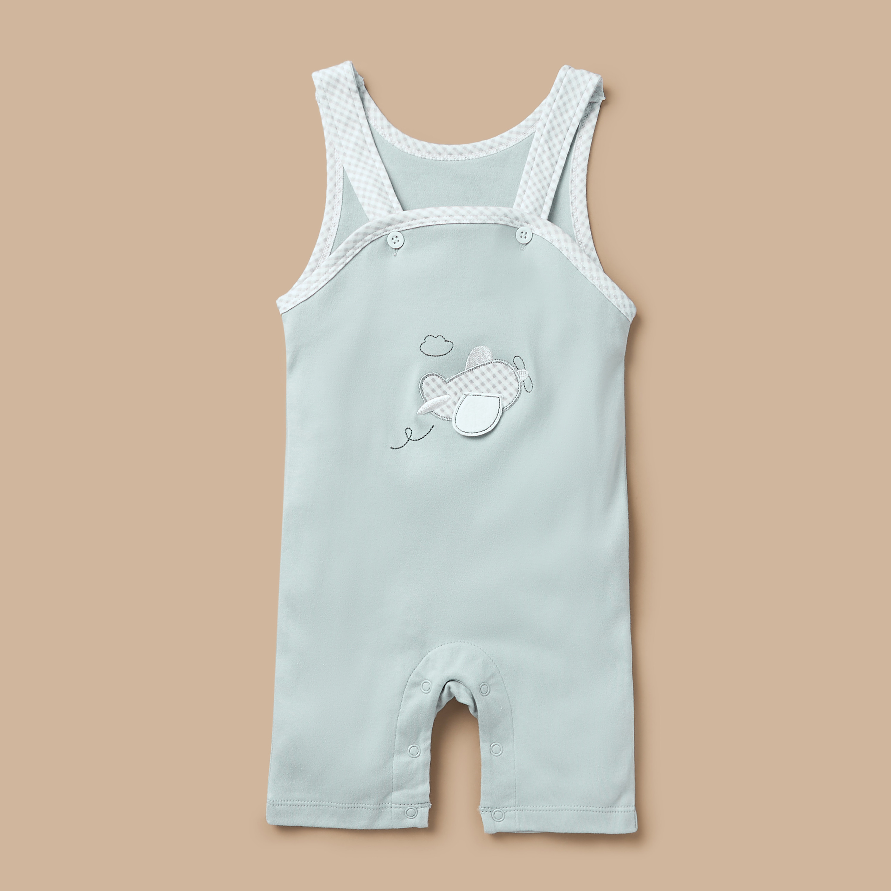 طقم دنغري وتيشيرت سادة من جونيورز-baby-boys-clothing-rompers-image-4
