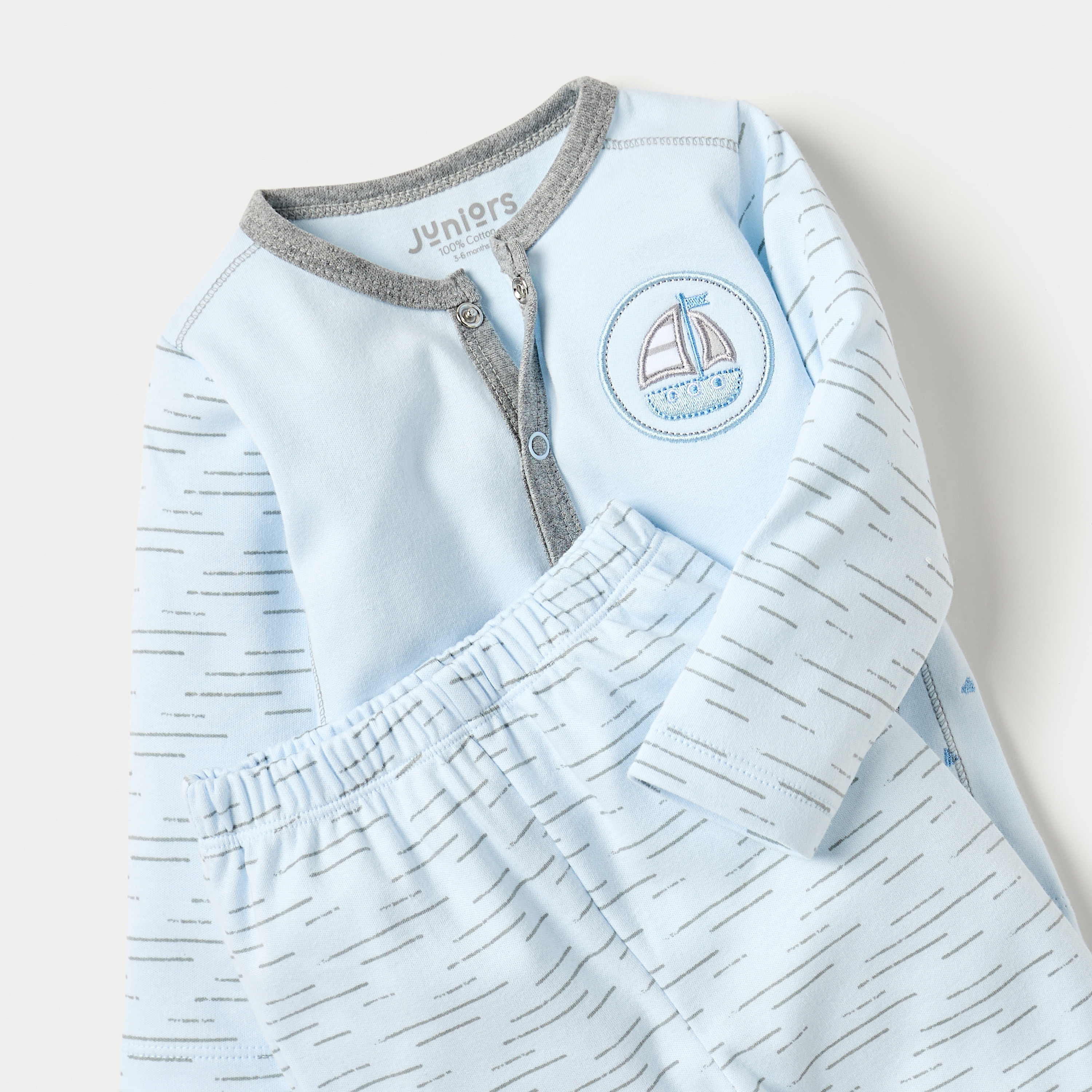 Juniors All-Over Print Shirt and Pyjama Set-baby-boys-clothing-nightwear-pyjamasets-image-4