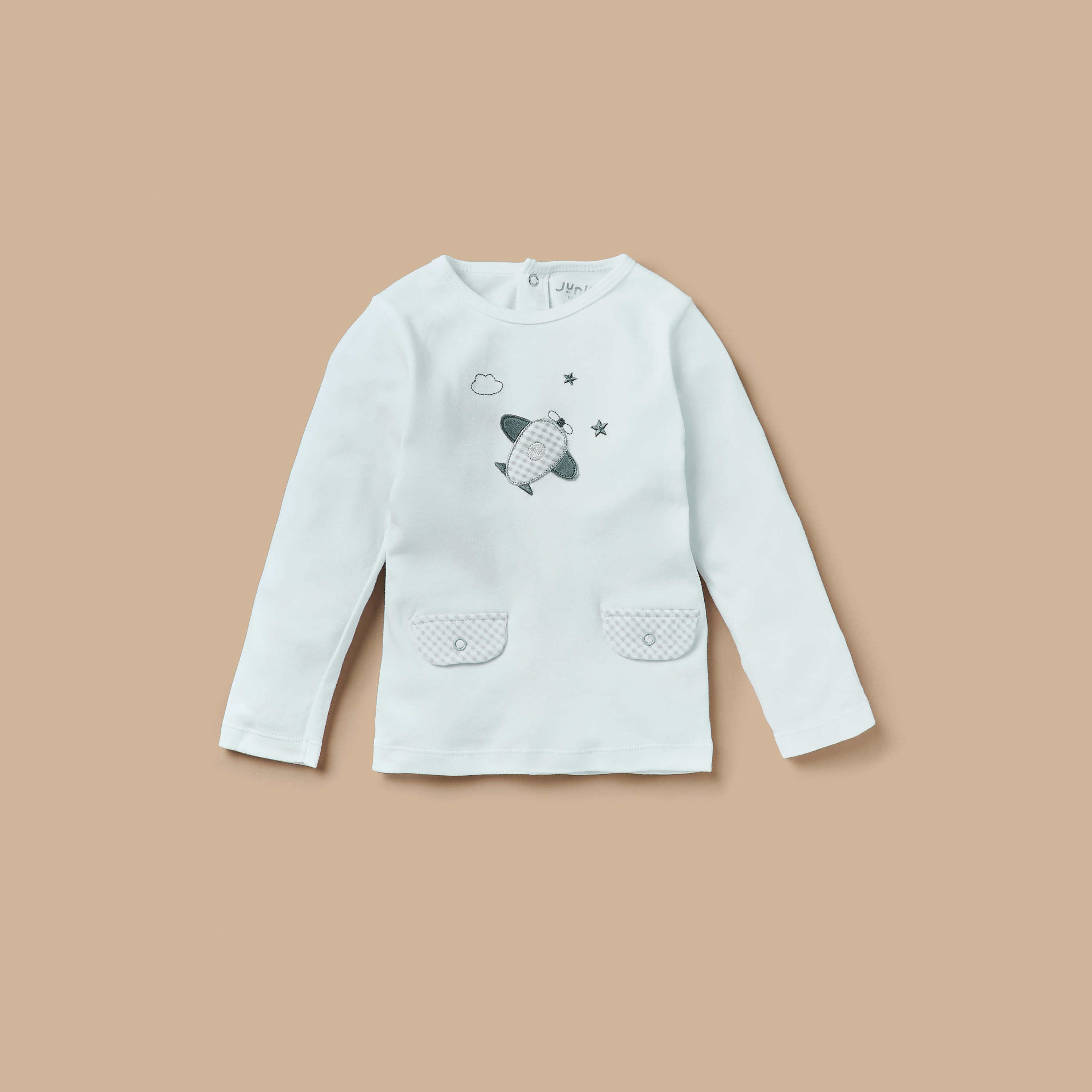 Juniors Airplane Applique T-shirt and Pyjama Set-baby-boys-clothing-nightwear-pyjamasets-image-2