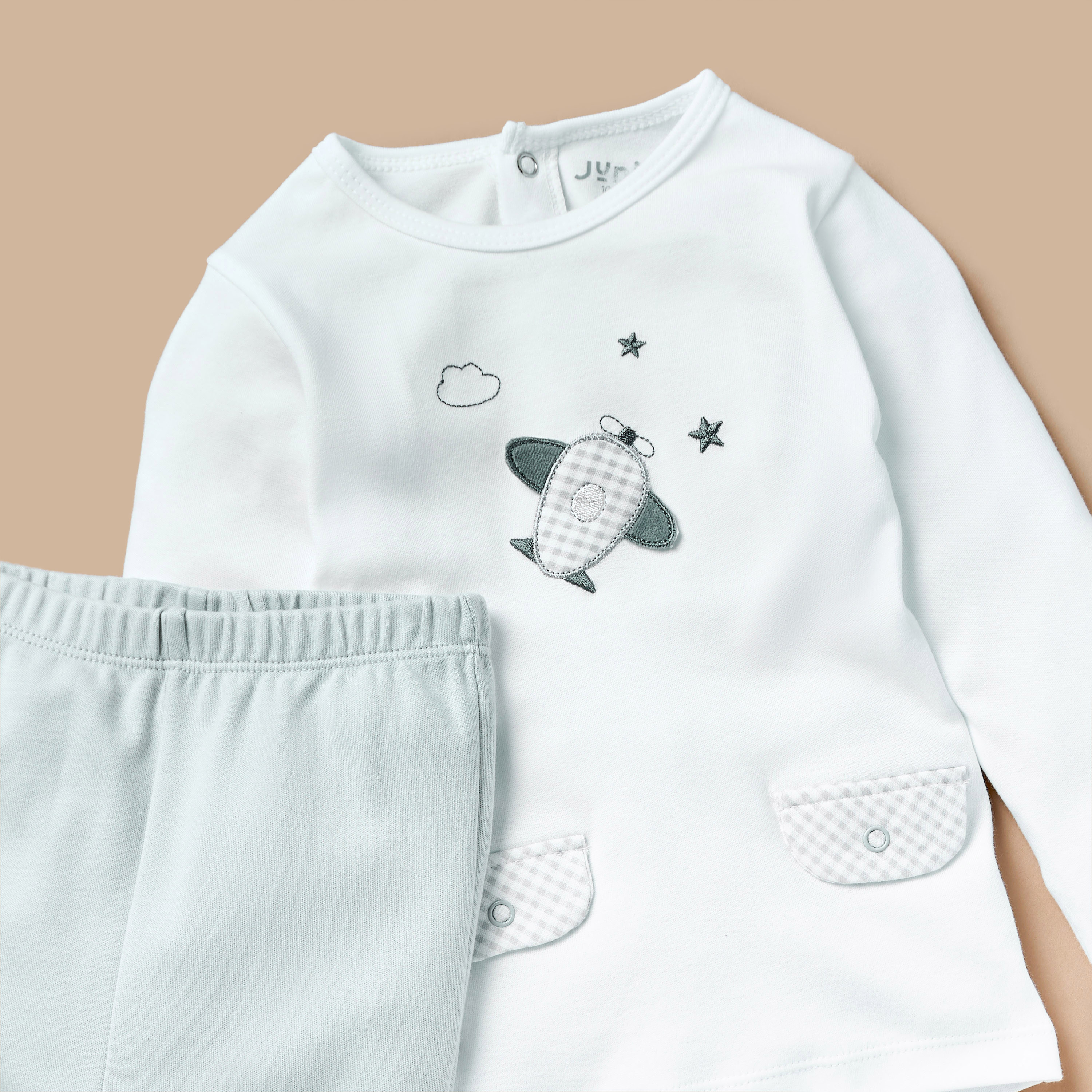 Juniors Airplane Applique T-shirt and Pyjama Set-baby-boys-clothing-nightwear-pyjamasets-image-4