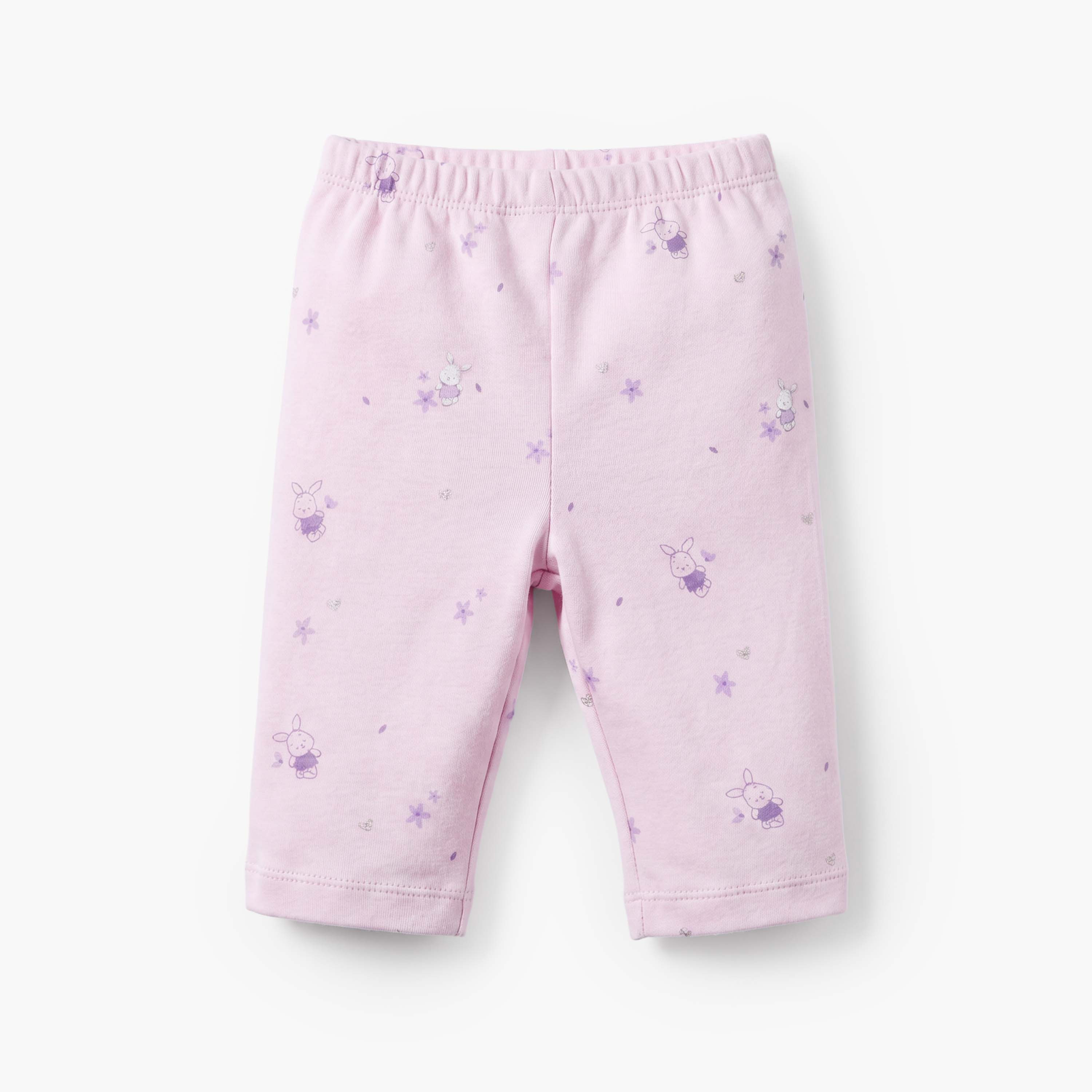 Juniors Cotton Round Neck Short Sleeves Pyjama Set with Bunny Embroidery-baby-girls-clothing-nightwear-pyjamasets-image-4
