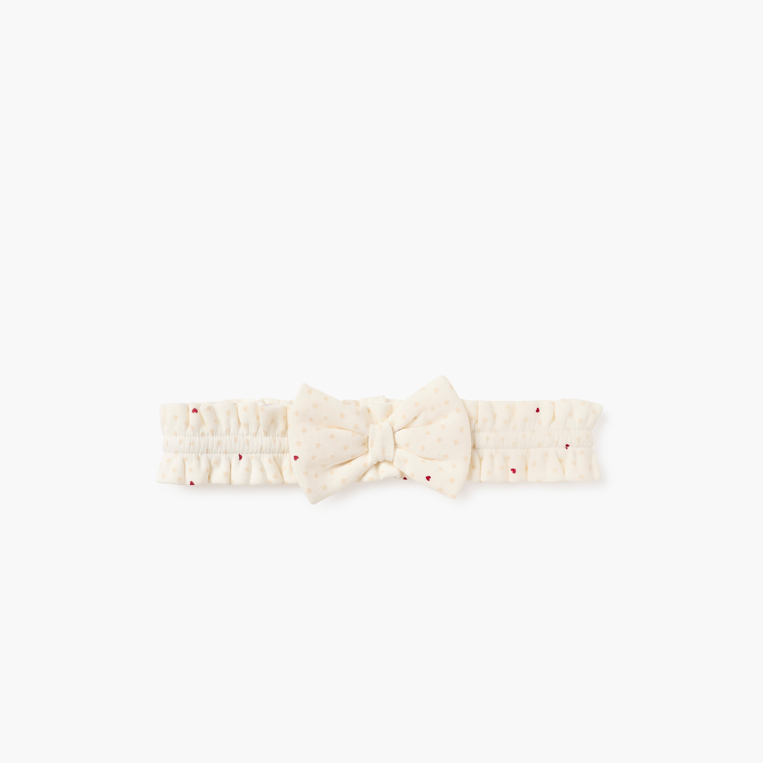 Juniors Heart Print Headband with Bow Detail-baby-girls-accessories-hairaccessories-image-1