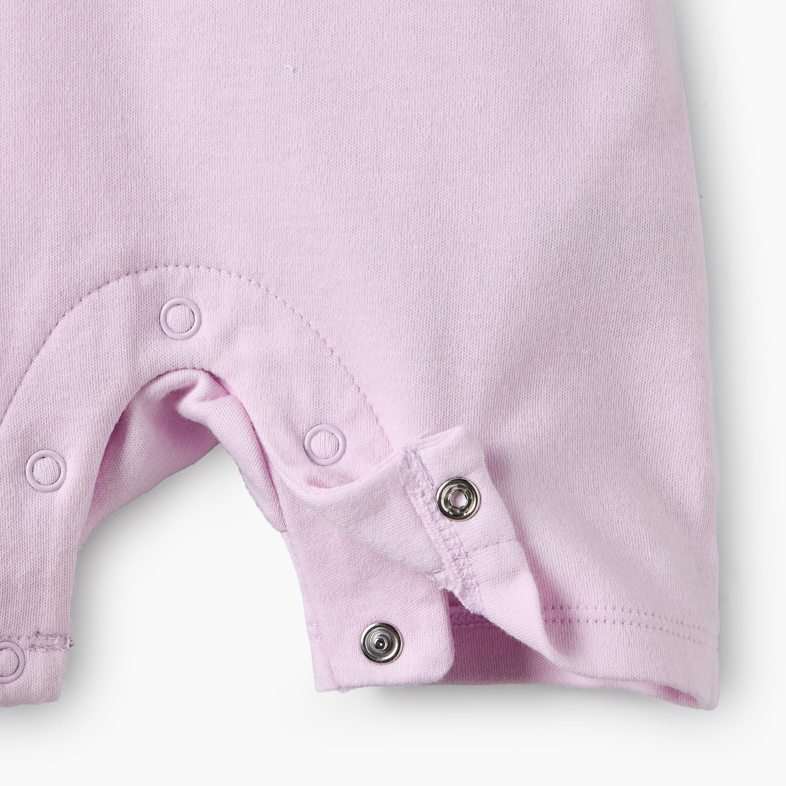 Juniors Round Neck Short Sleeves T-shirt and Dungaree Set with Bunny Print-baby-girls-clothing-setsandcoords-image-7