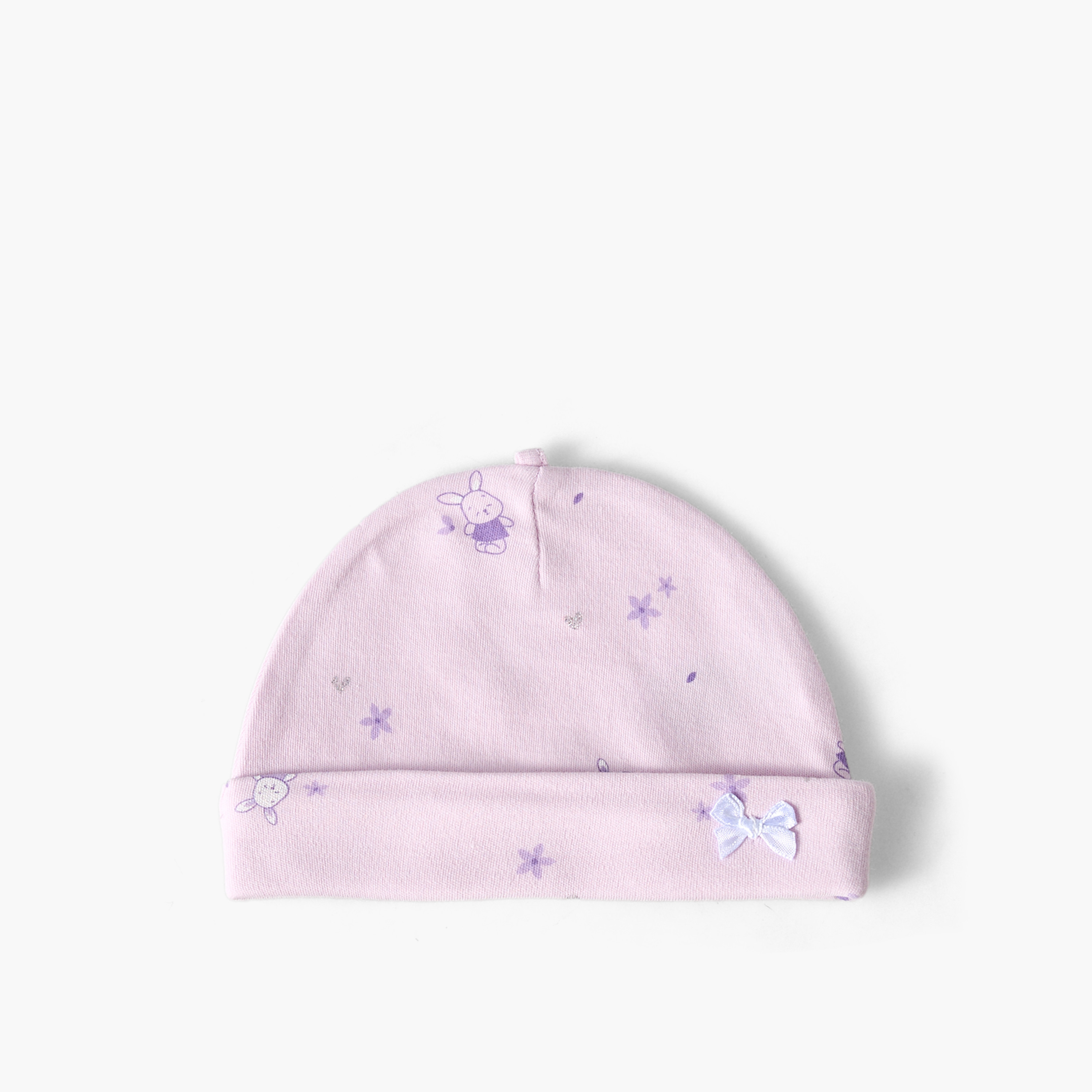 Pack of 2 Juniors Cap with Bunny Print-baby-girls-accessories-caps-image-3