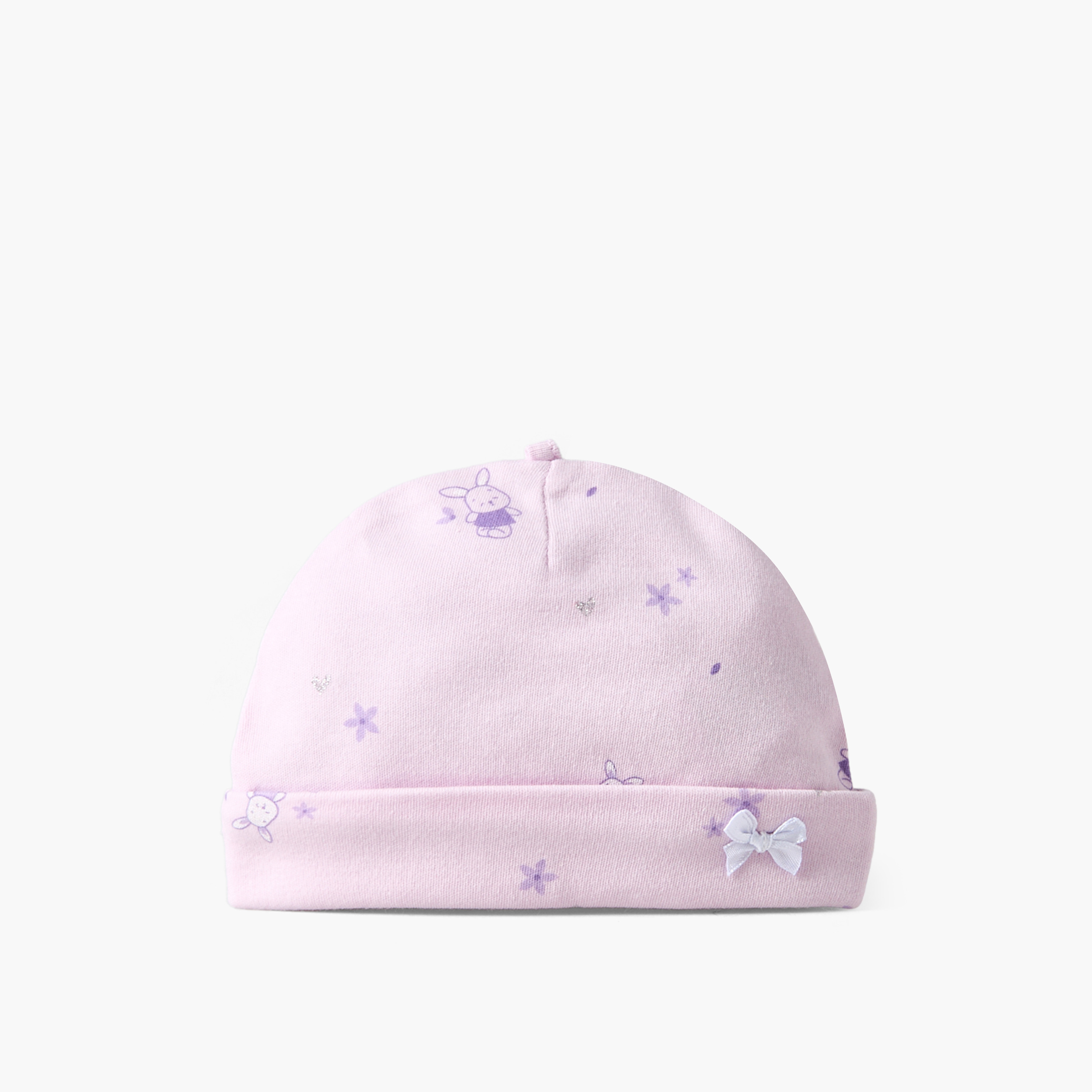 Pack of 2 Juniors Cap with Bunny Print-baby-girls-accessories-caps-image-4