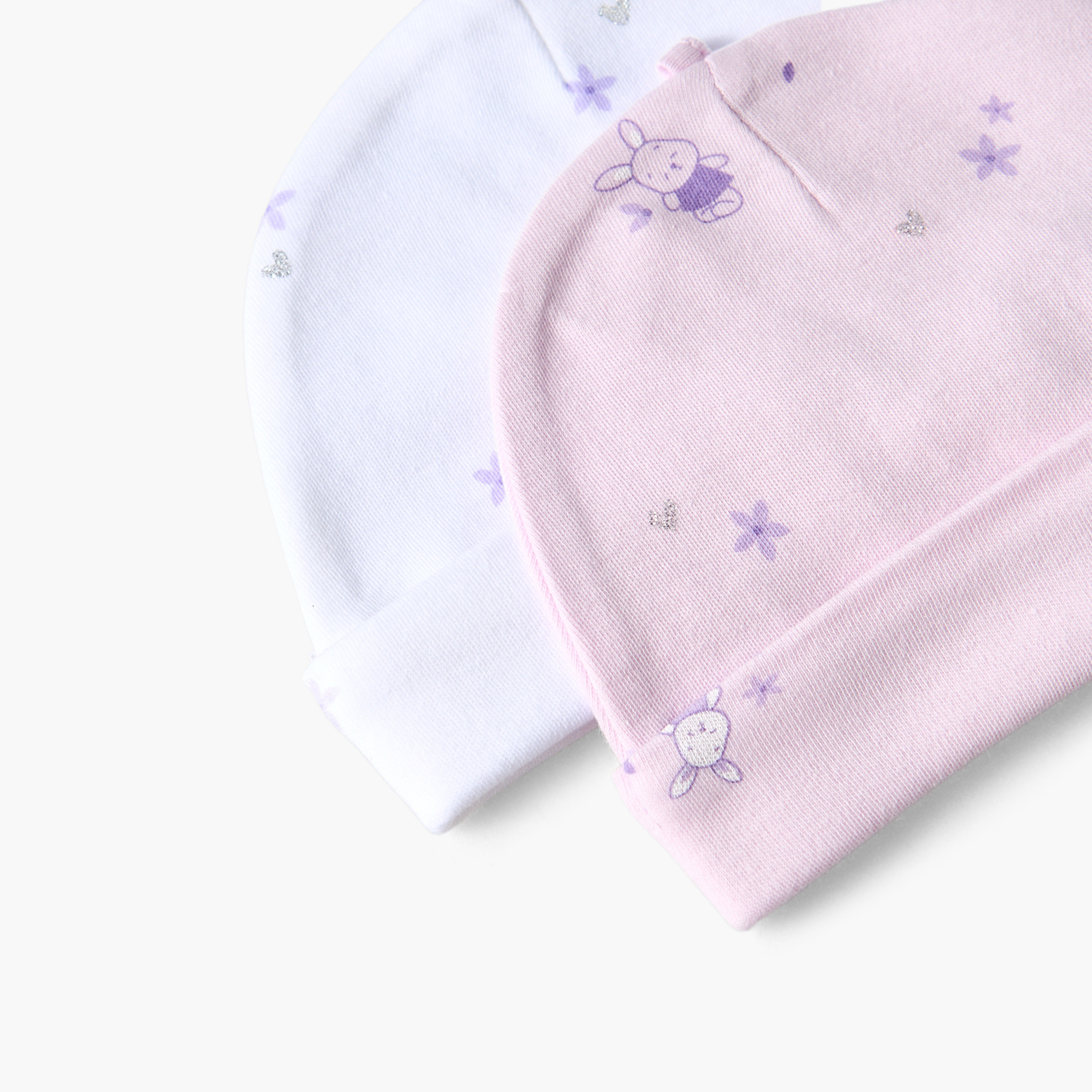 Pack of 2 Juniors Cap with Bunny Print-baby-girls-accessories-caps-image-7