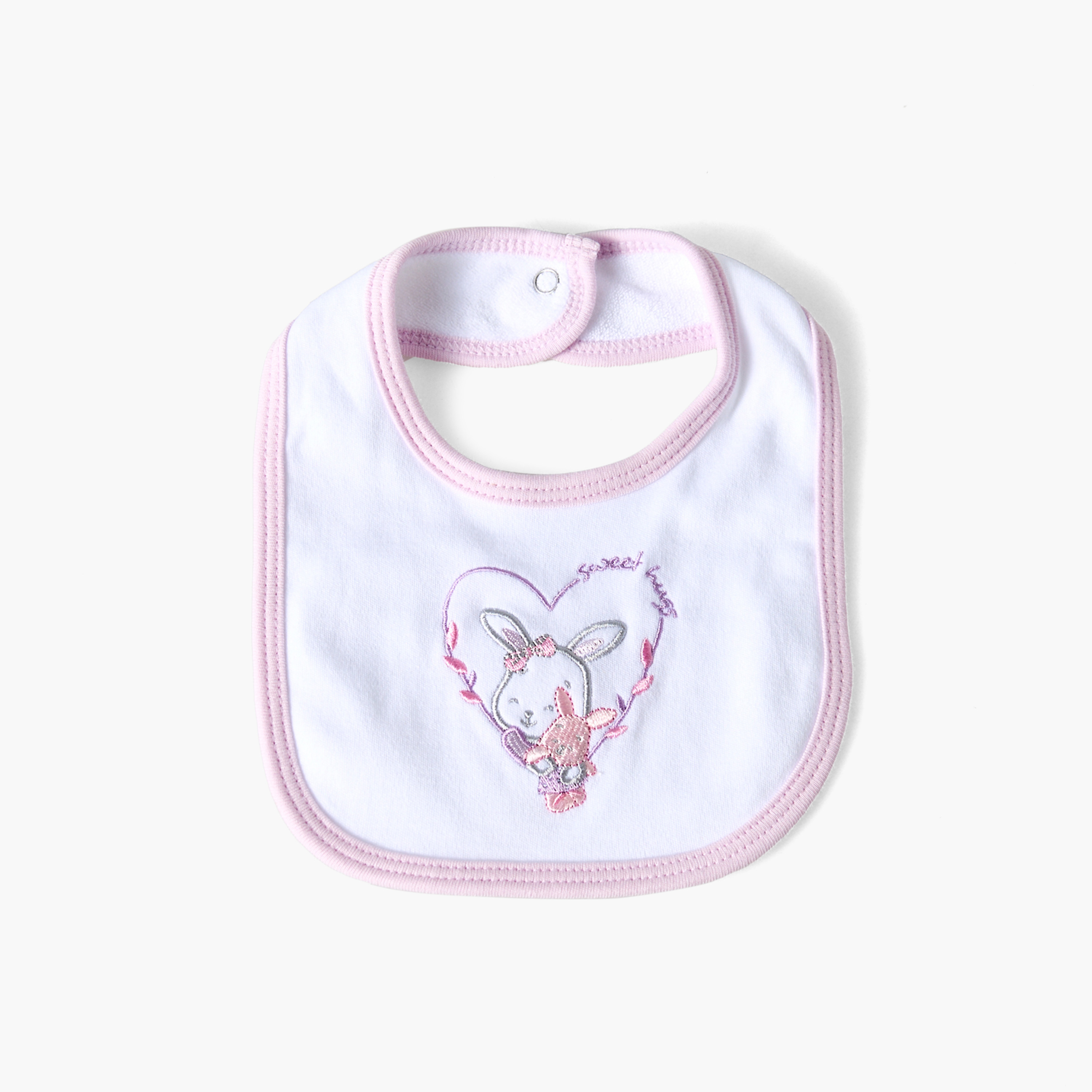 Pack of 2 Juniors Baby Bib with Bunny Print-baby-feeding-bibs-image-2