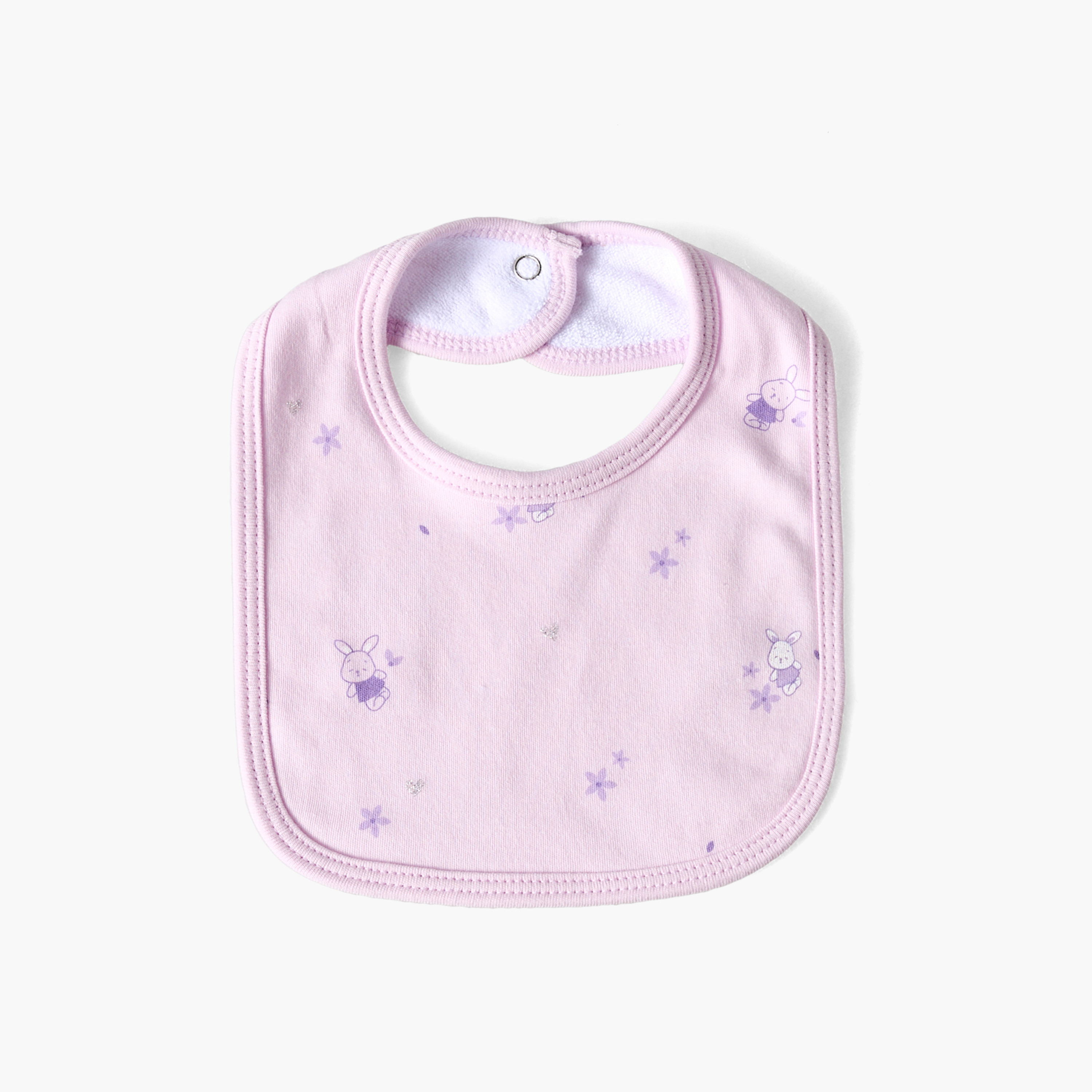Pack of 2 Juniors Baby Bib with Bunny Print-baby-feeding-bibs-image-3