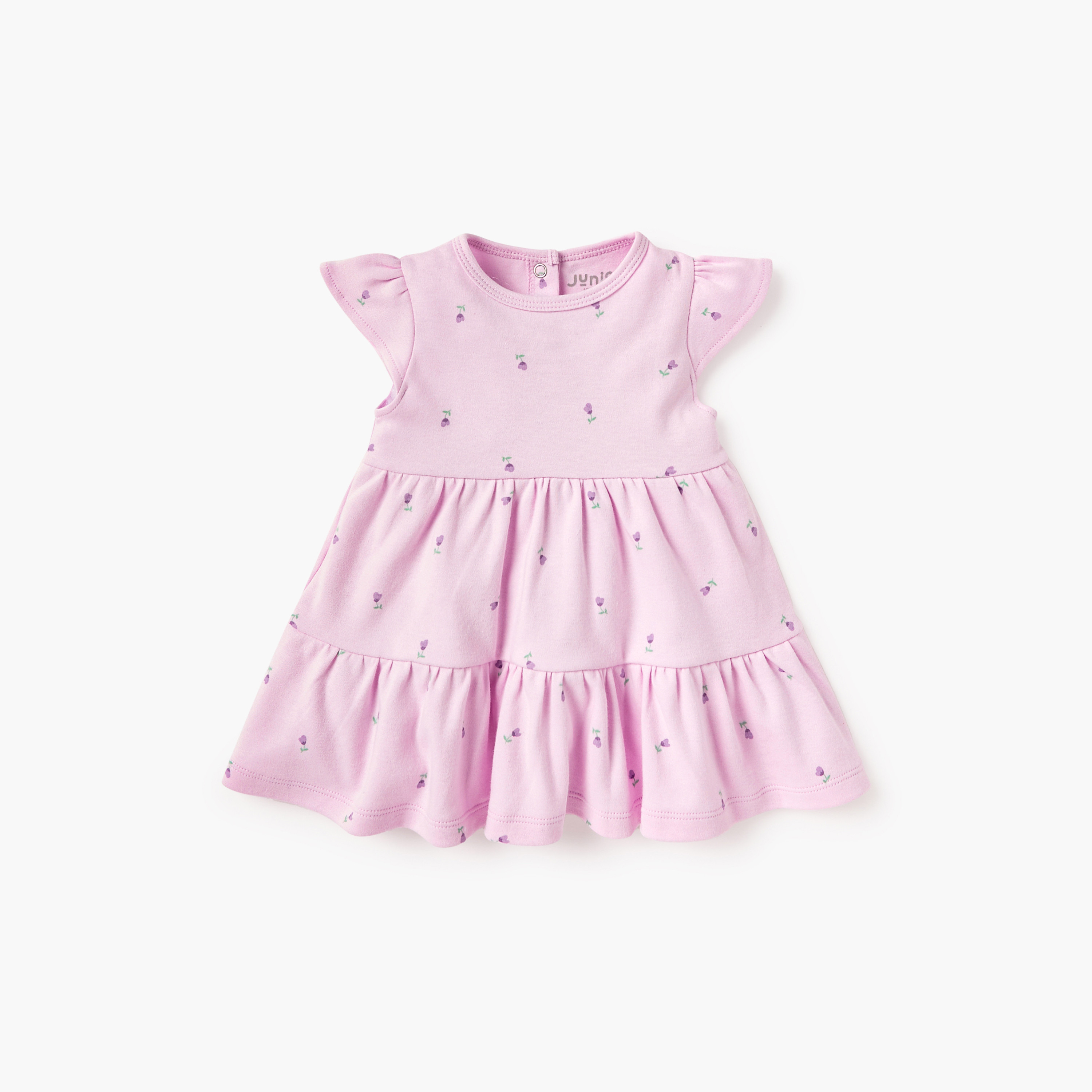 فستان إيه لاين متعدد التصاميم بأكمام كاب وطبعات زهرية من جونيورز-baby-girls-clothing-dressesandjumpsuits-image-1