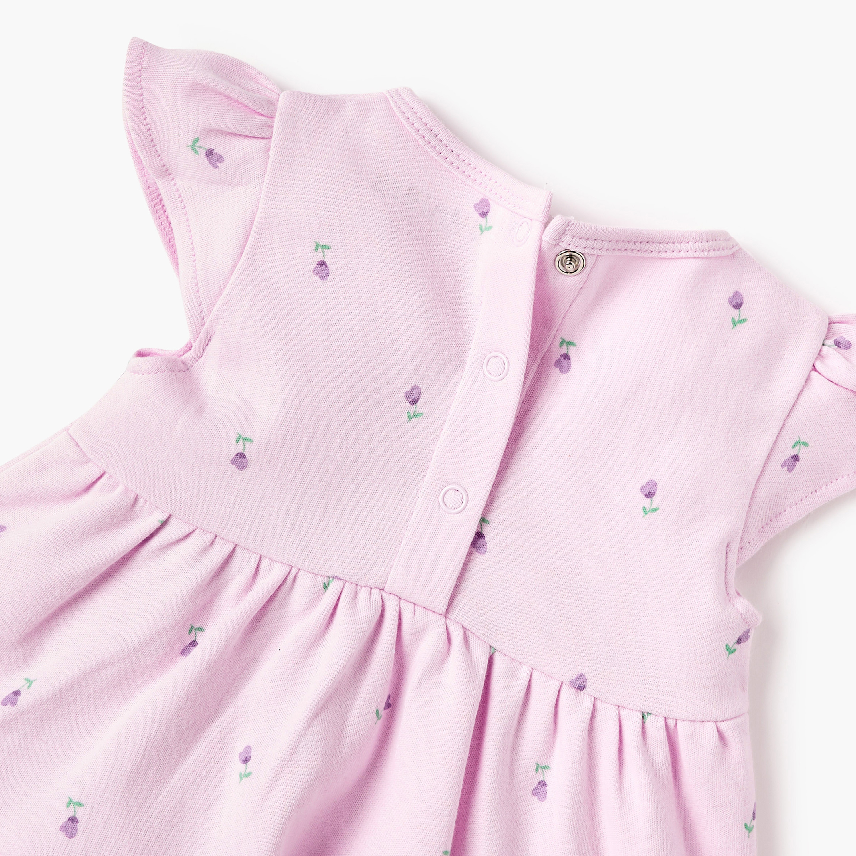 فستان إيه لاين متعدد التصاميم بأكمام كاب وطبعات زهرية من جونيورز-baby-girls-clothing-dressesandjumpsuits-image-4