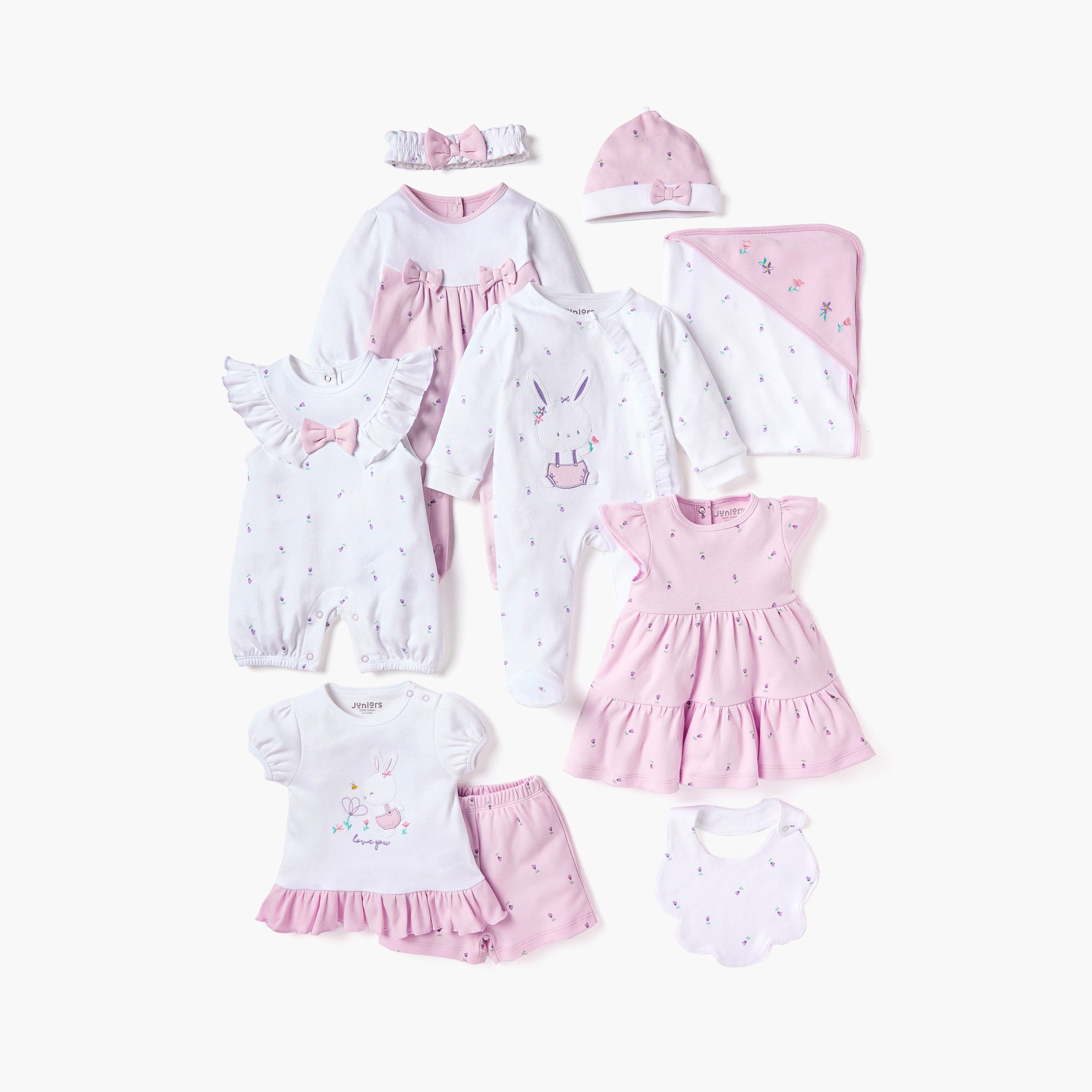 فستان إيه لاين متعدد التصاميم بأكمام كاب وطبعات زهرية من جونيورز-baby-girls-clothing-dressesandjumpsuits-image-5