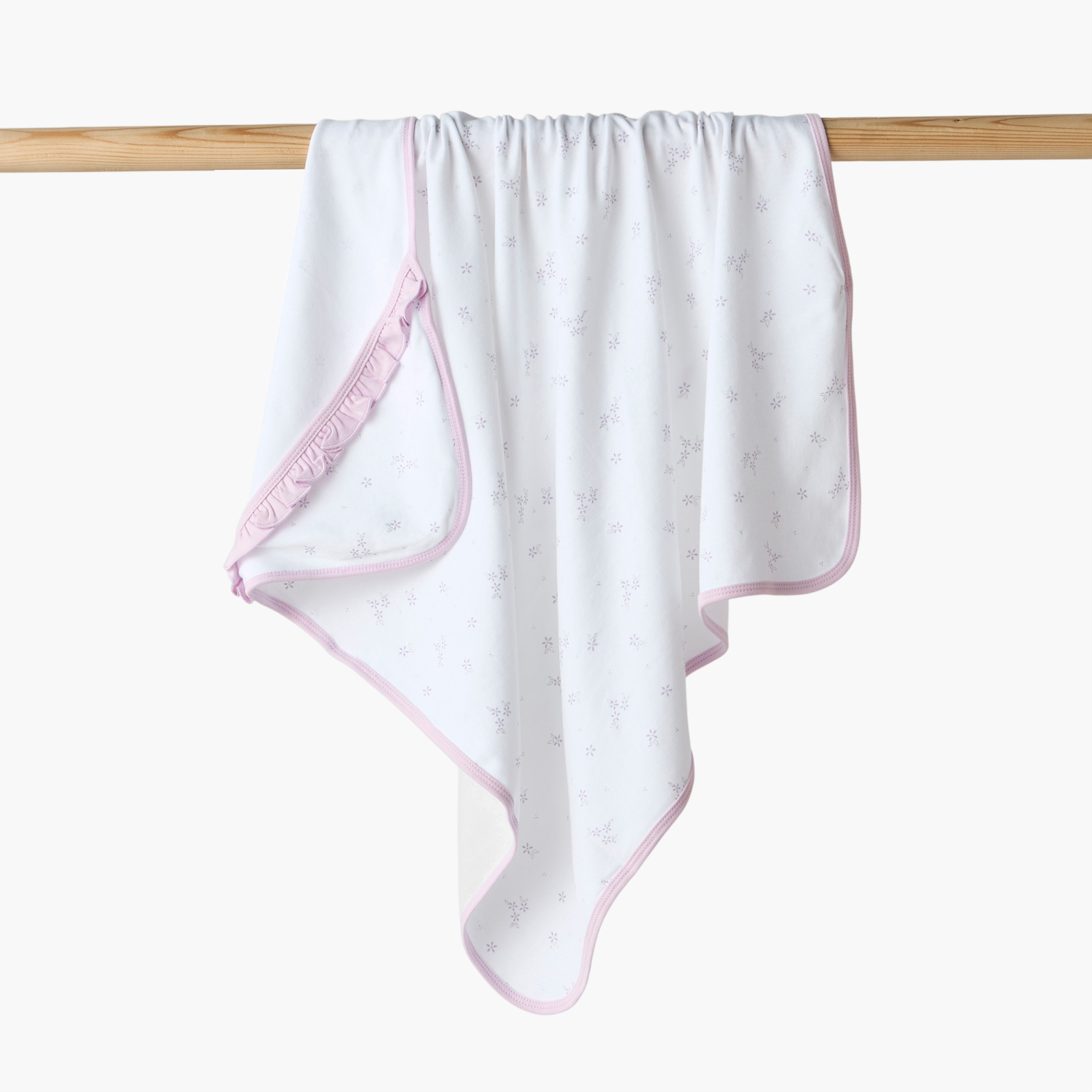 Juniors Receiving Blanket with Floral Print-baby-nursery-blanketsandswaddles-receivingblankets-image-1