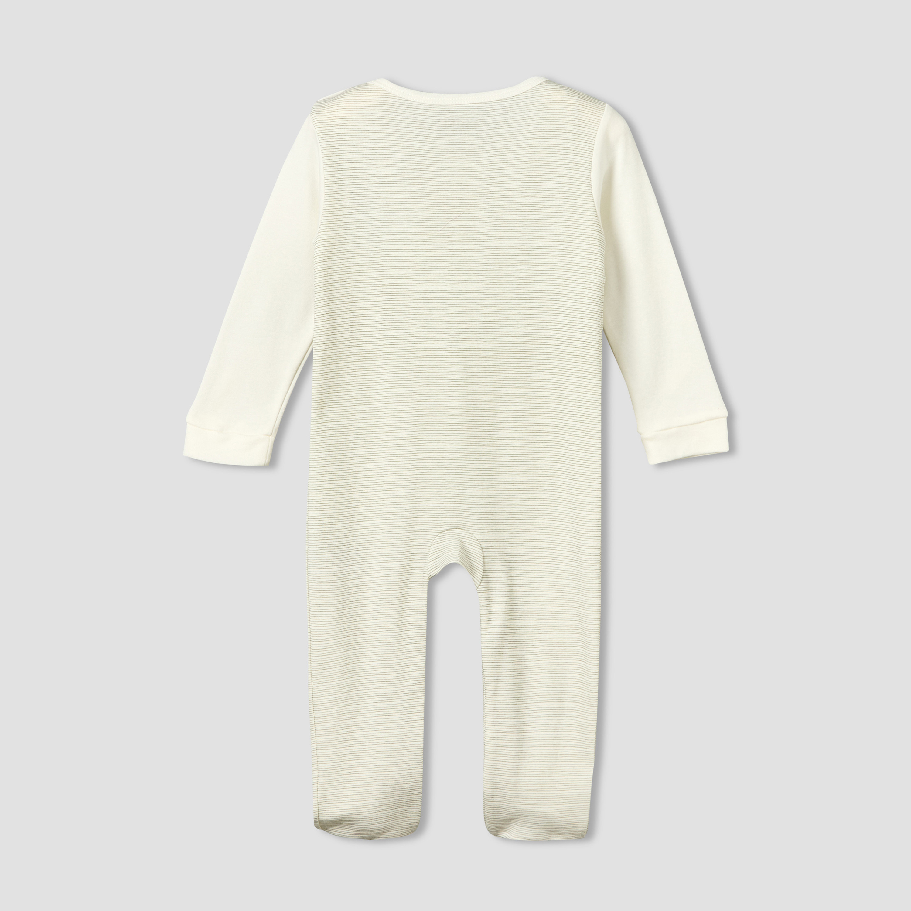 بدلة نوم قطن مطرزة بياقة مستديرة وأكمام طويلة من جونيورز-baby-boys-clothing-nightwear-sleepsuits-image-2