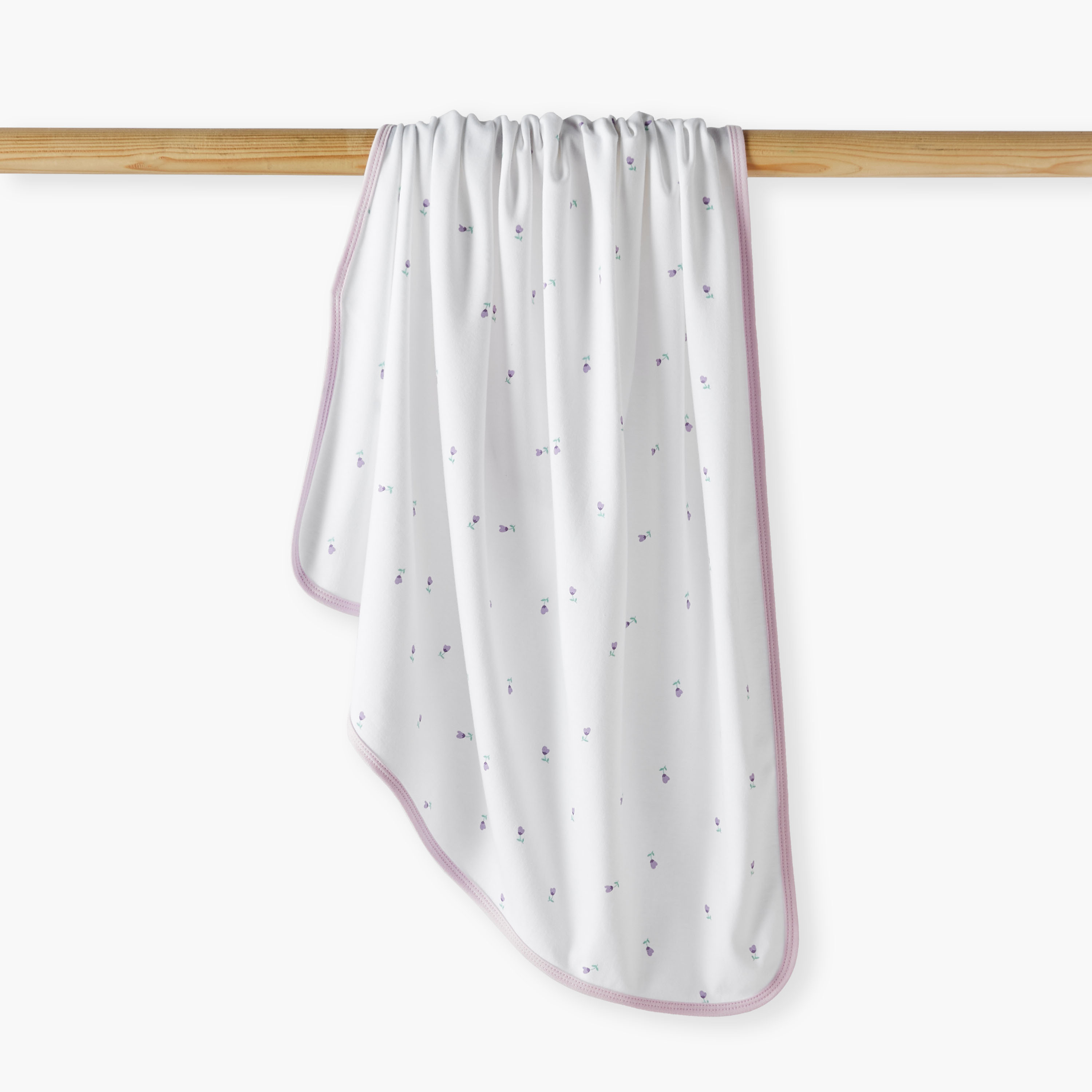 Juniors Floral Print Receiving Blanket-baby-nursery-blanketsandswaddles-receivingblankets-image-1
