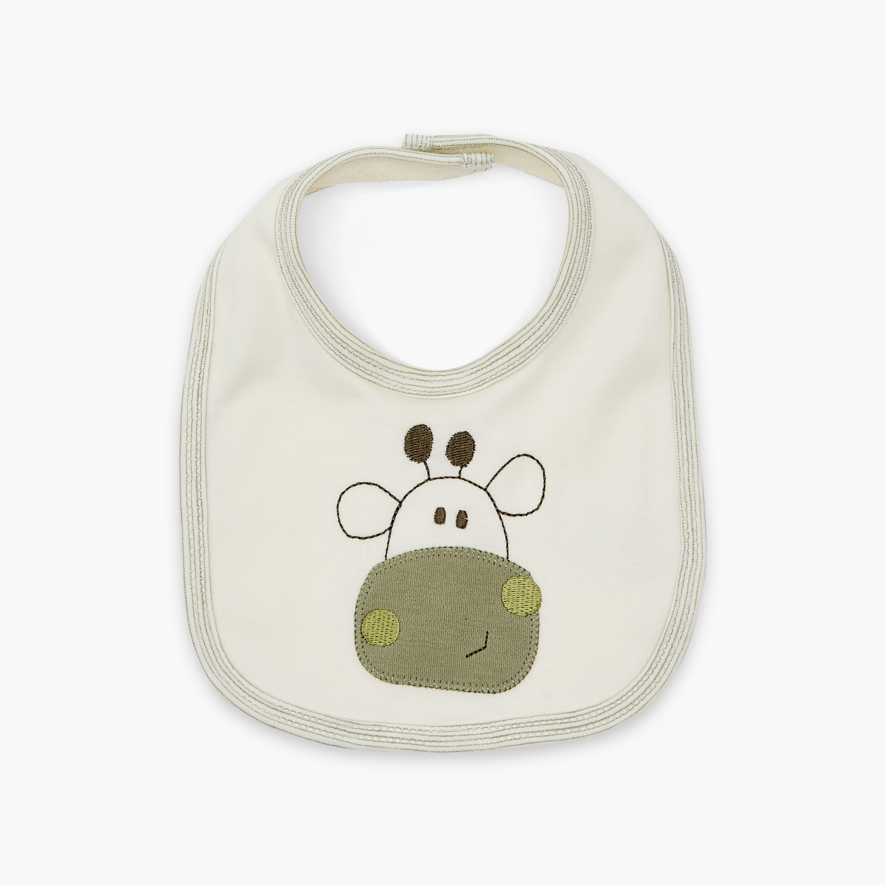 Juniors Baby Bib with Embroidery-baby-feeding-bibs-image-1