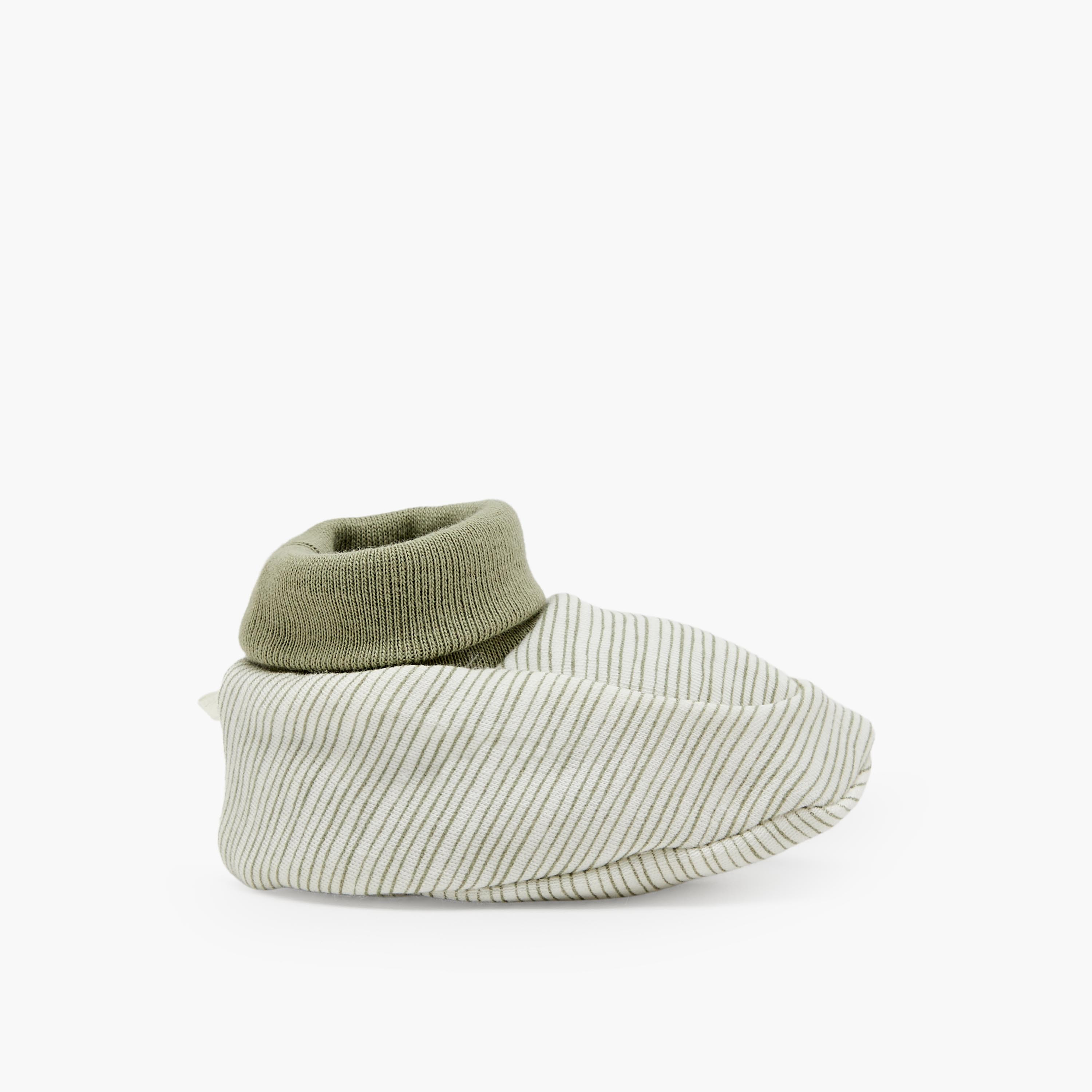 حذاء بوت للأطفال بحافة مطوية وخطوط من جونيورز-baby-boys-shoes-booties-image-3