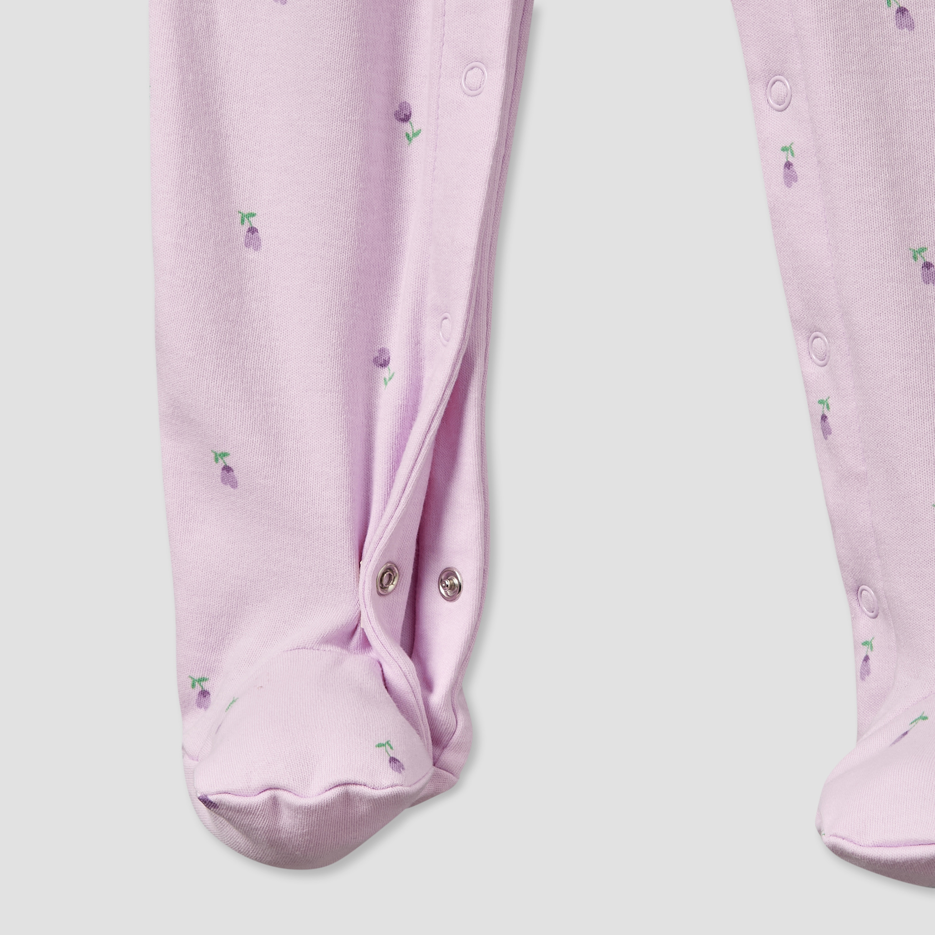 Juniors Cotton Round Neck Long Sleeves Sleepsuit with Floral Print-baby-girls-clothing-nightwear-sleepsuits-image-4