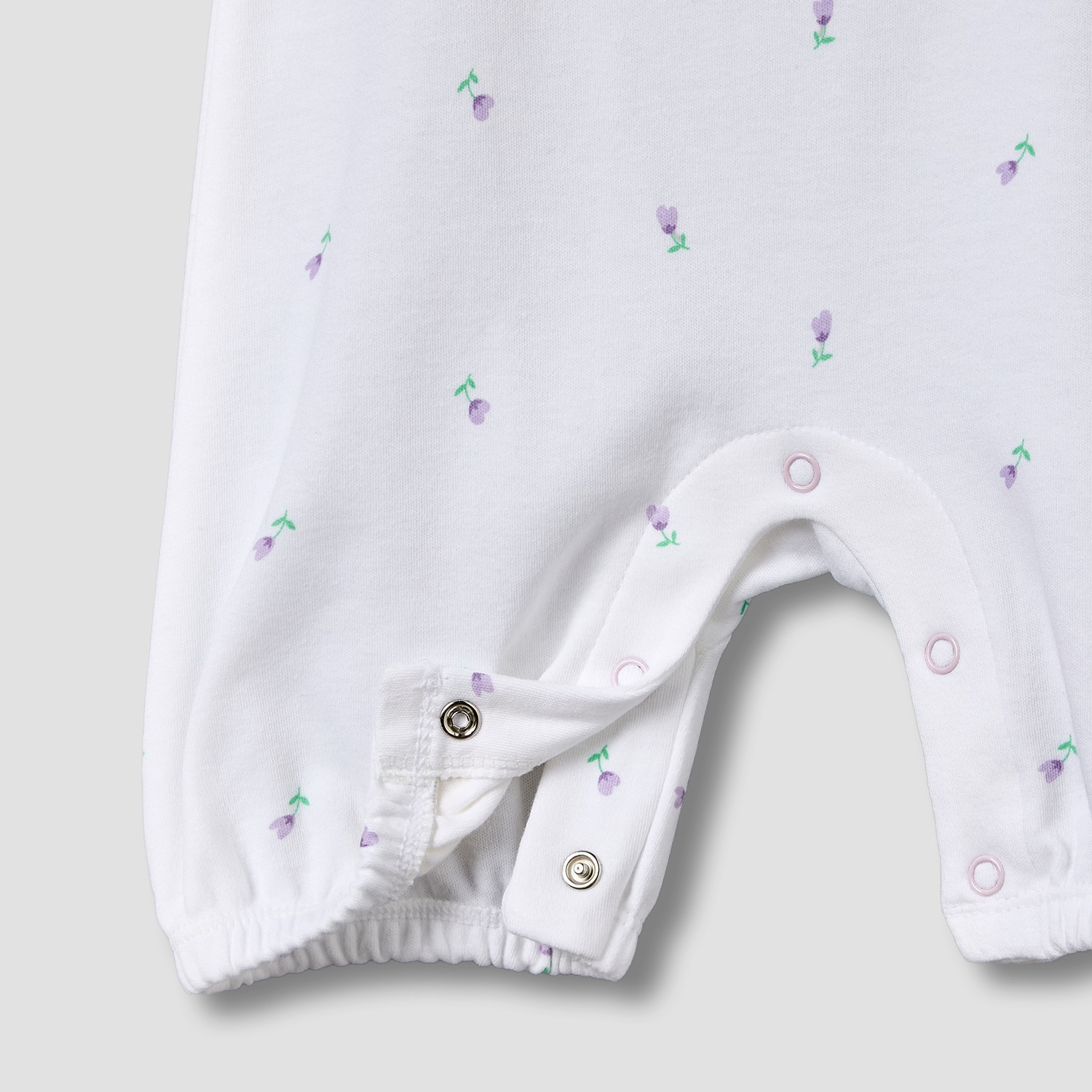 Juniors Round Neck Sleeveless Romper with Floral Print-baby-girls-clothing-rompers-image-5