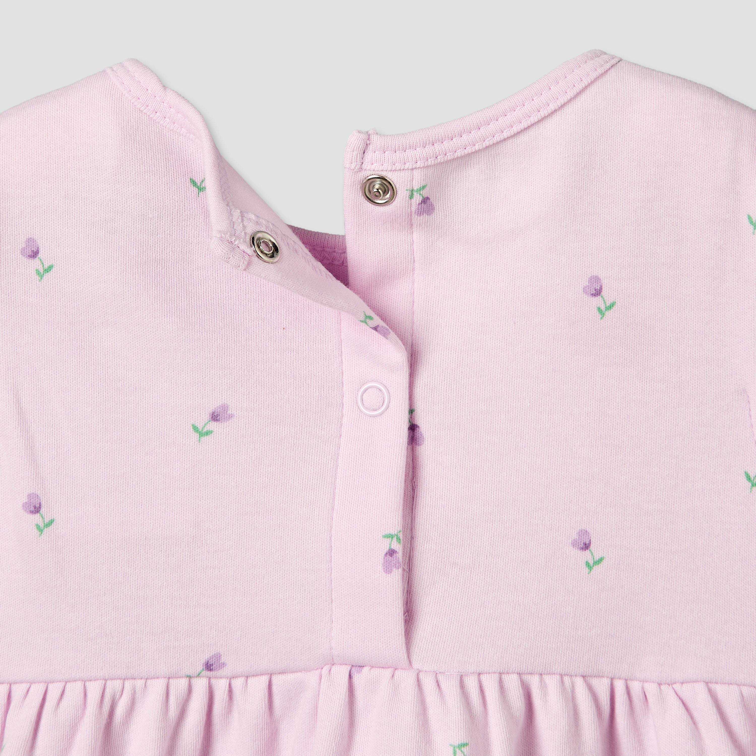 فستان قصير بياقة دائرية وأكمام قصيرة بطبعة زهور من جونيورز-baby-girls-clothing-dressesandjumpsuits-image-6