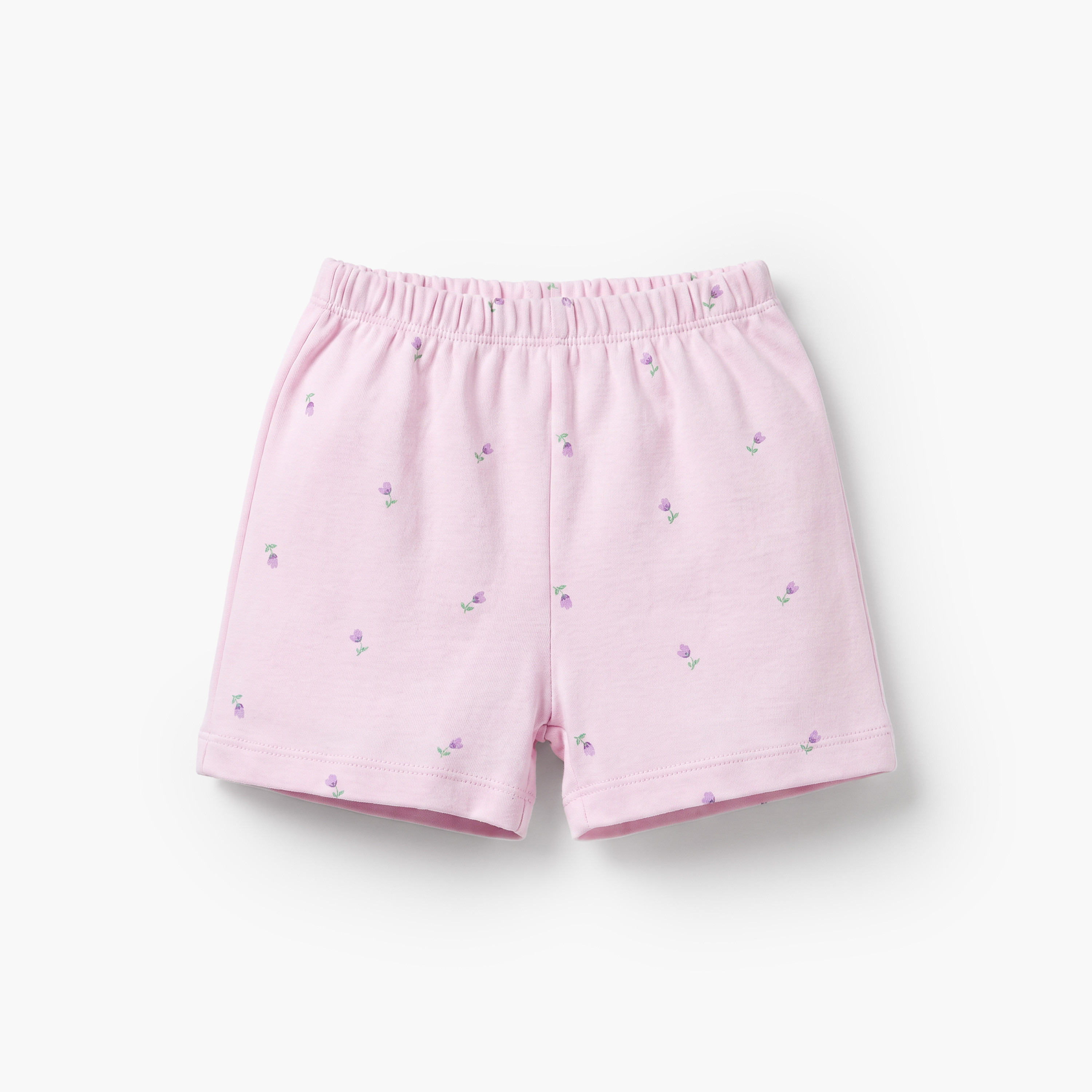 Juniors Cotton Crew Neck Short Sleeves Shorts Set with Bunny Embroidery-baby-girls-clothing-nightwear-pyjamasets-image-4