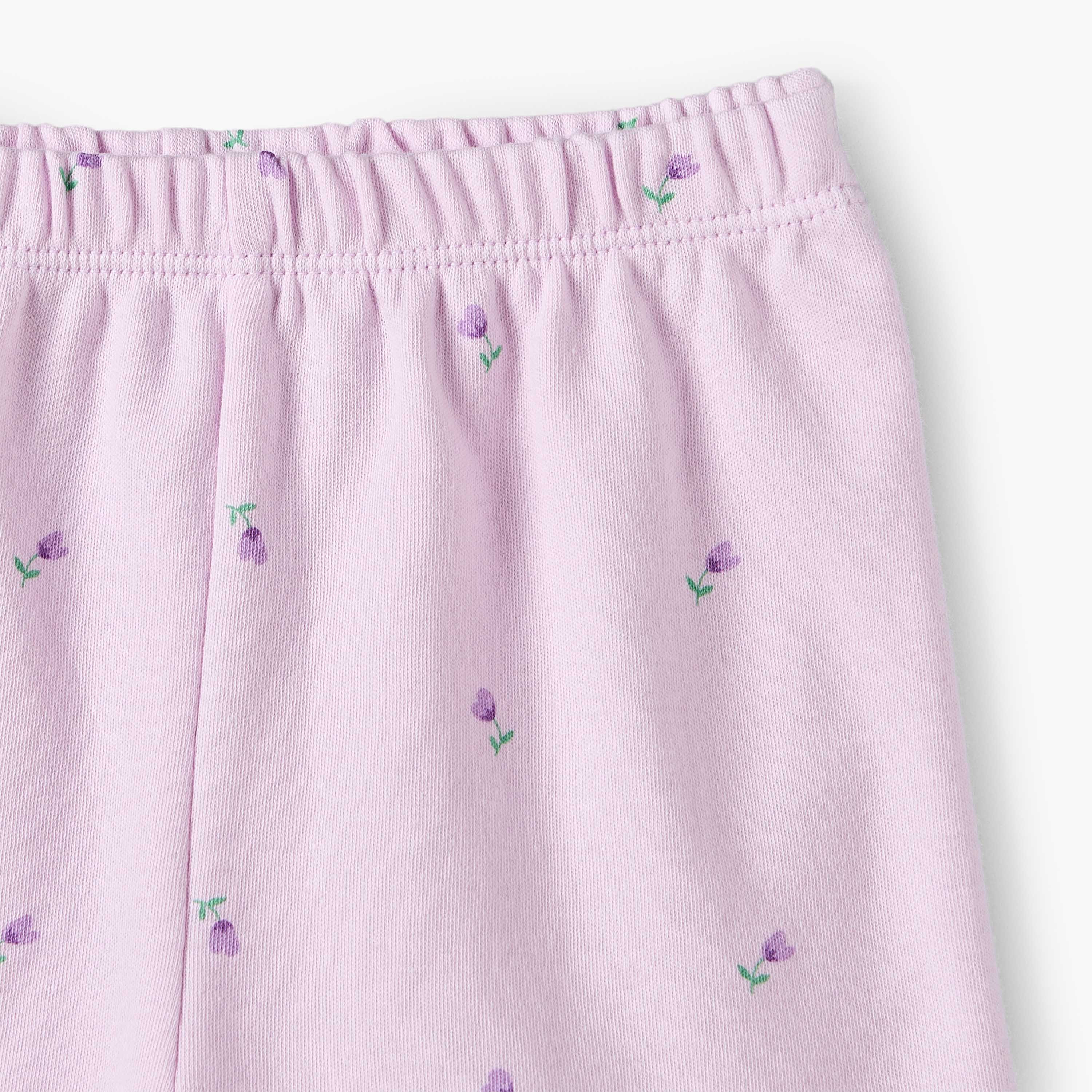 Juniors Cotton Crew Neck Short Sleeves Shorts Set with Bunny Embroidery-baby-girls-clothing-nightwear-pyjamasets-image-7