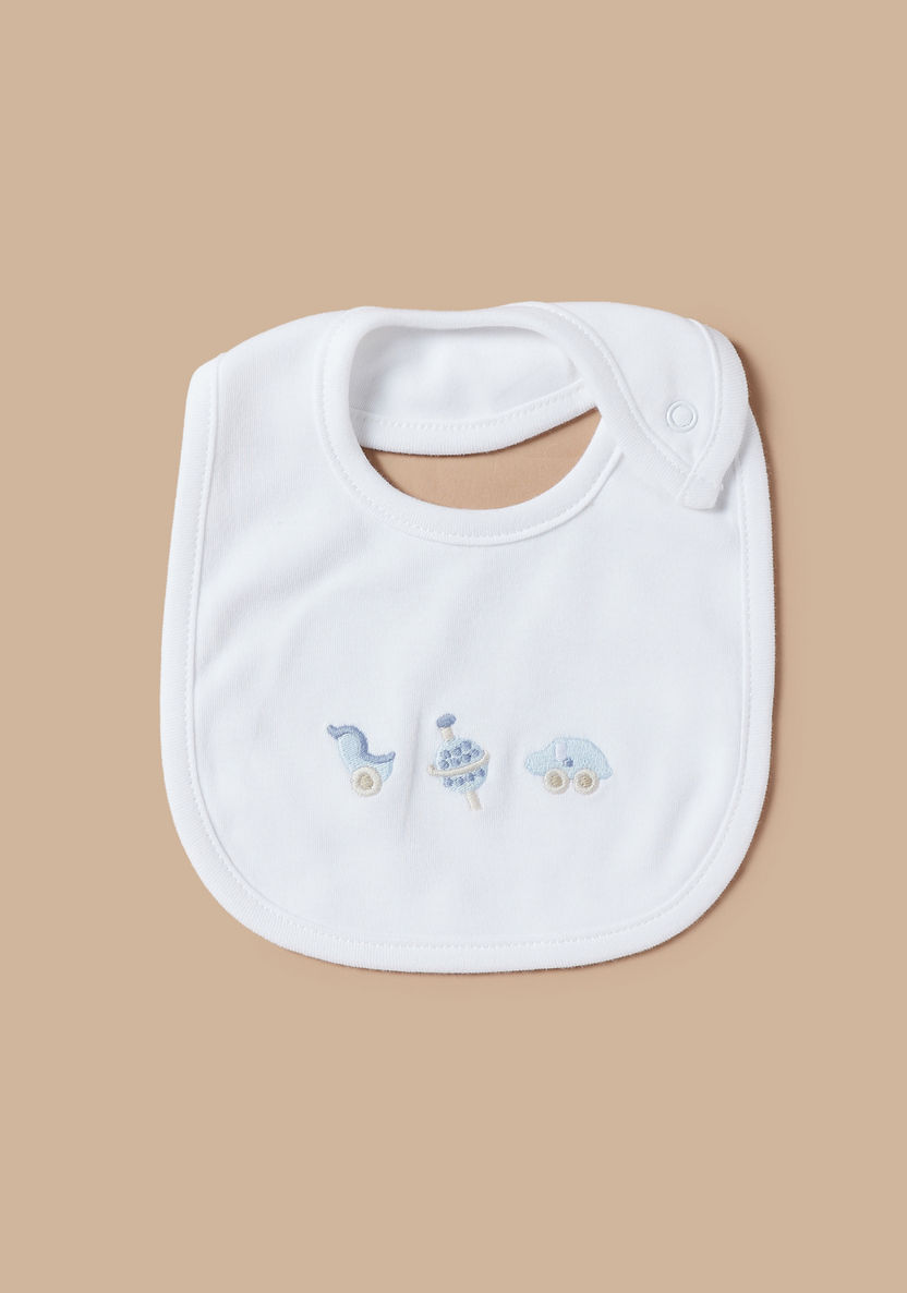 Juniors Embroidered Bib with Button Closure-Accessories-image-0