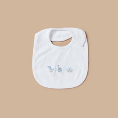 Juniors Embroidered Bib with Button Closure