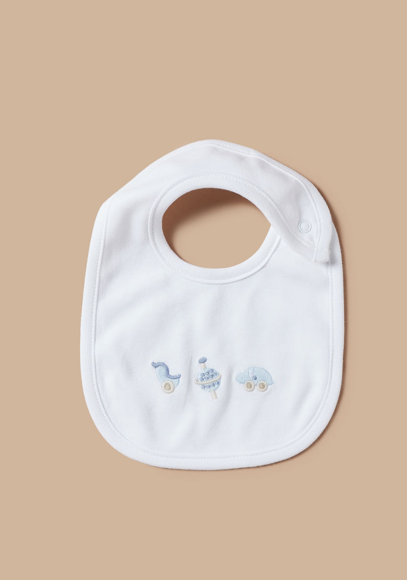Juniors Embroidered Bib with Button Closure-Accessories-image-1