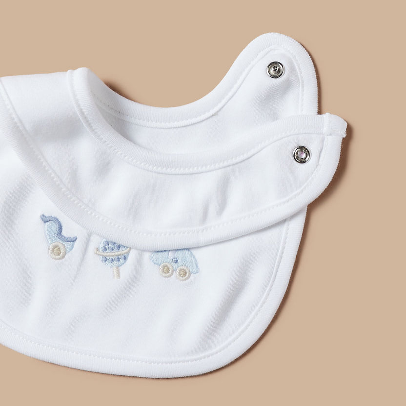 Juniors Embroidered Bib with Button Closure-Accessories-image-3