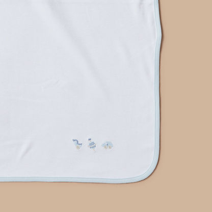 Juniors Embroidered Receiving Blanket - 70x70 cm-Receiving Blankets-image-1