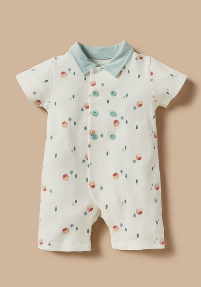 Juniors All-Over Print Romper with Collar and Button Closure-Rompers%2C Dungarees and Jumpsuits-image-0