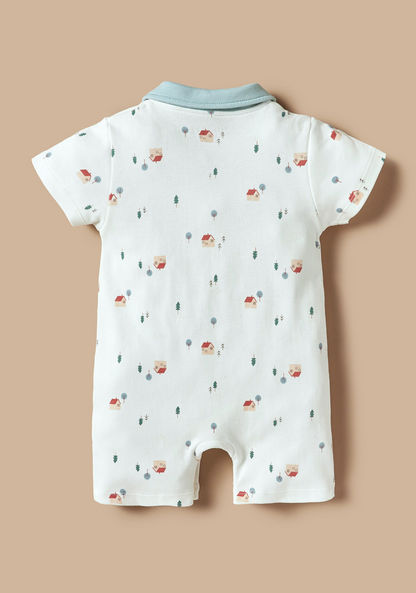 Juniors All-Over Print Romper with Collar and Button Closure-Rompers%2C Dungarees and Jumpsuits-image-3