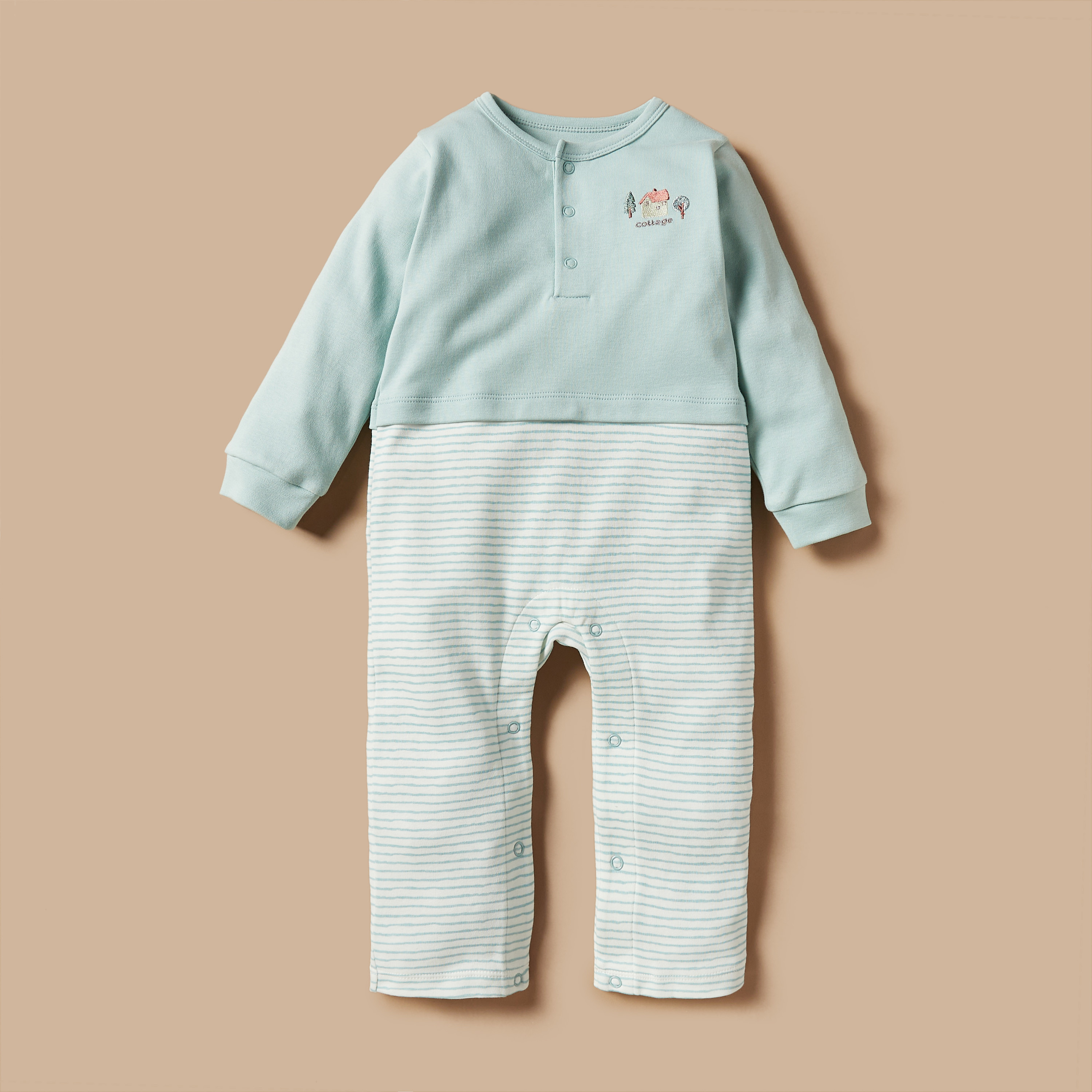 بدلة نوم بأكمام طويلة وطبعات من جونيورز-baby-boys-clothing-nightwear-sleepsuits-image-1