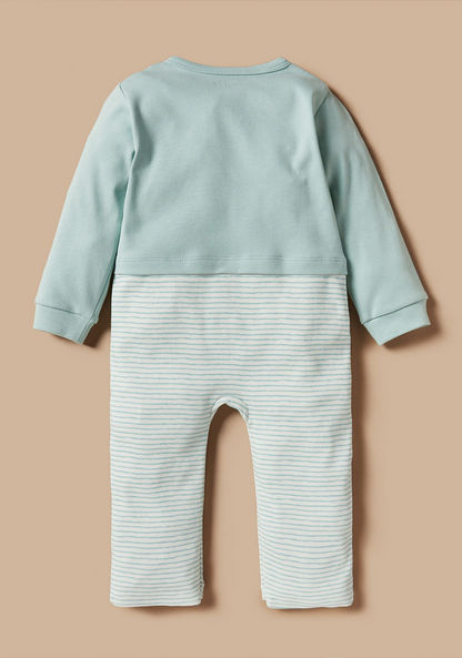 Juniors Printed Sleepsuit with Long Sleeves-Pyjama Sets-image-3