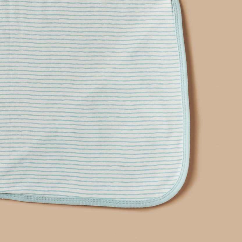 Juniors Hooded Receiving Blanket with Applique Detail - 70x70 cm-Receiving Blankets-image-1