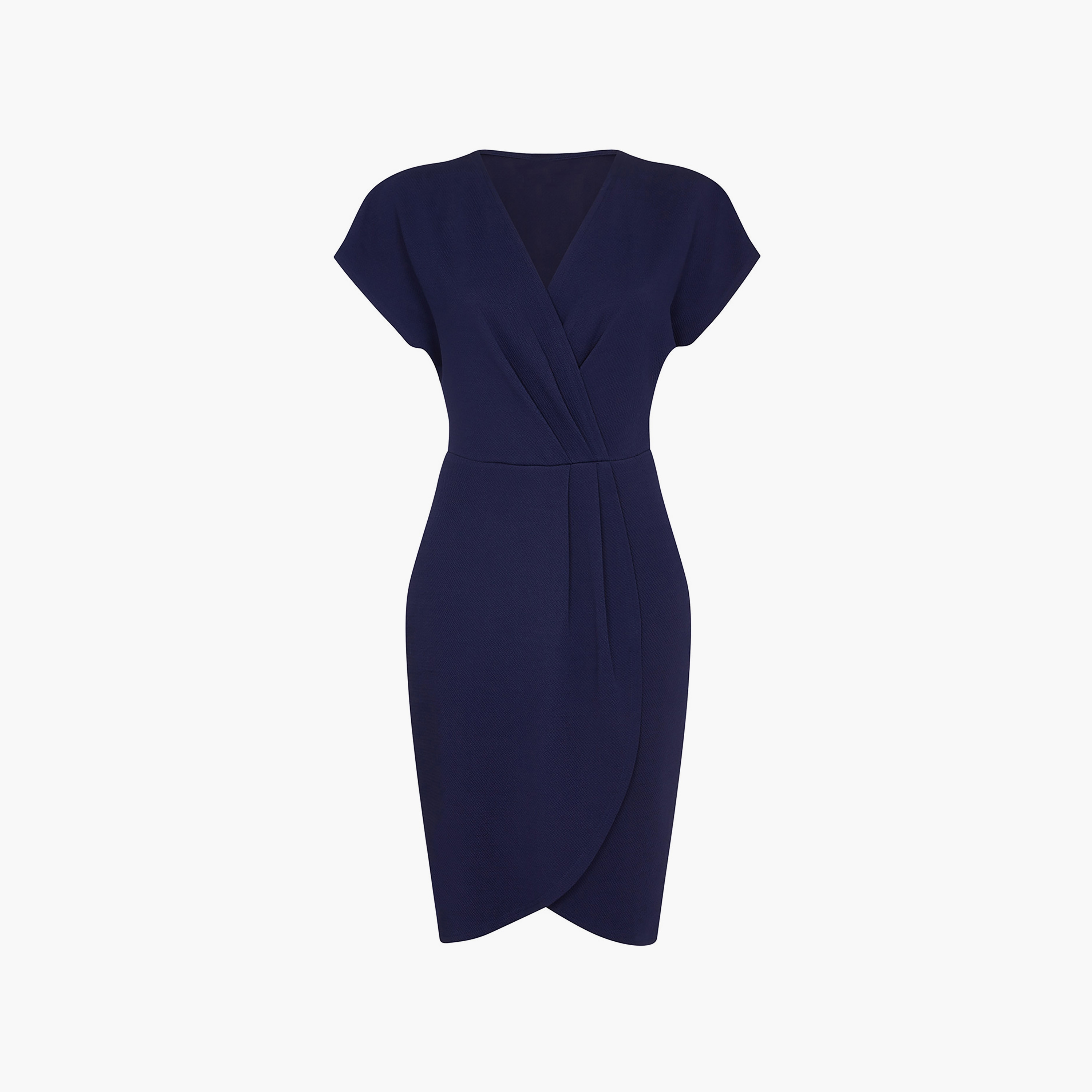 Mela London Navy Wrap Style Front Women's Mini Dress-women-clothing-dresses-image-4